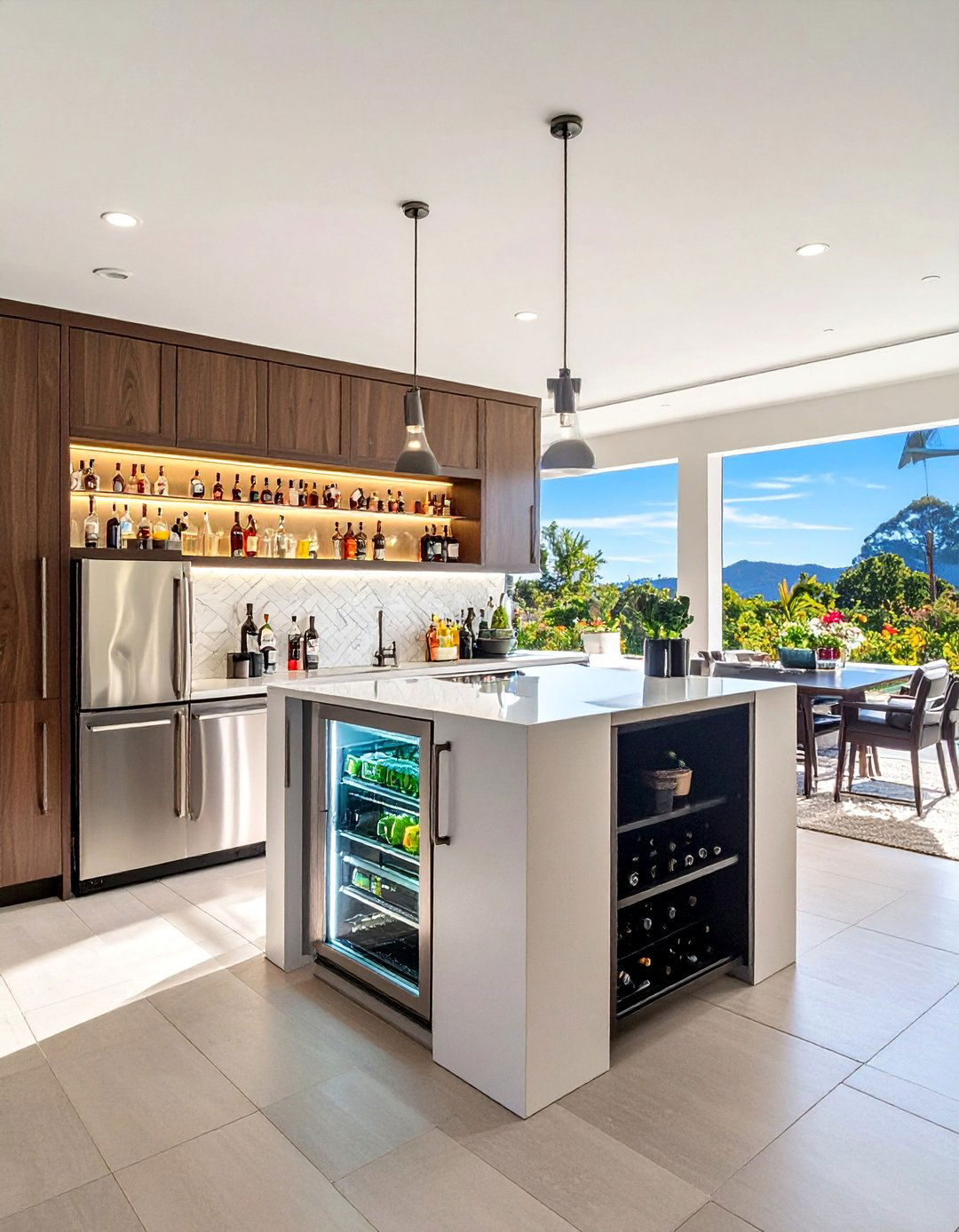 Beverage Station Specializations - 20 Summer Kitchen Ideas for Outdoor Entertaining