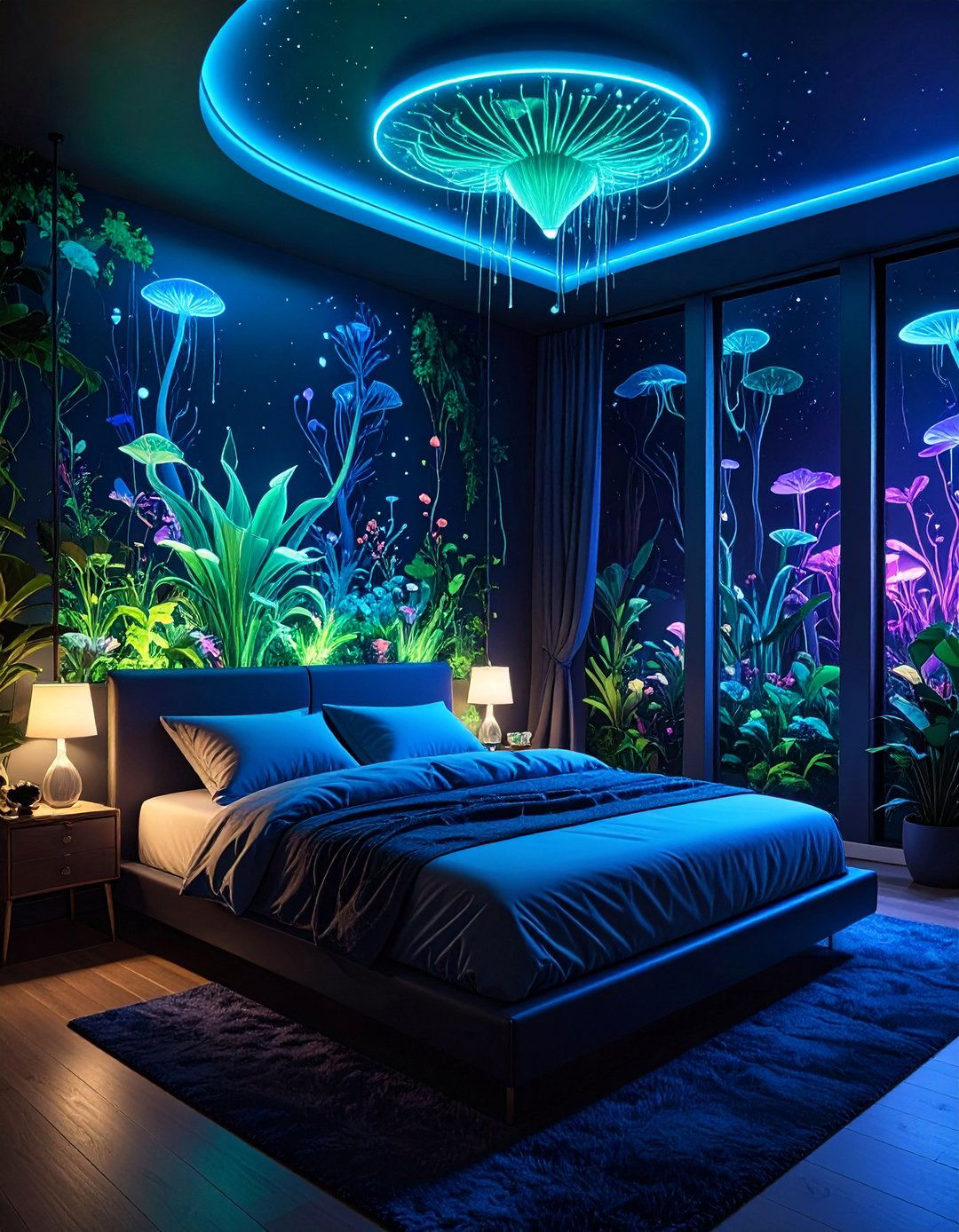 Bioluminescent Pandora Forest Bedroom - 20 Fantasy Bedroom Ideas to Create a Dreamy Escape