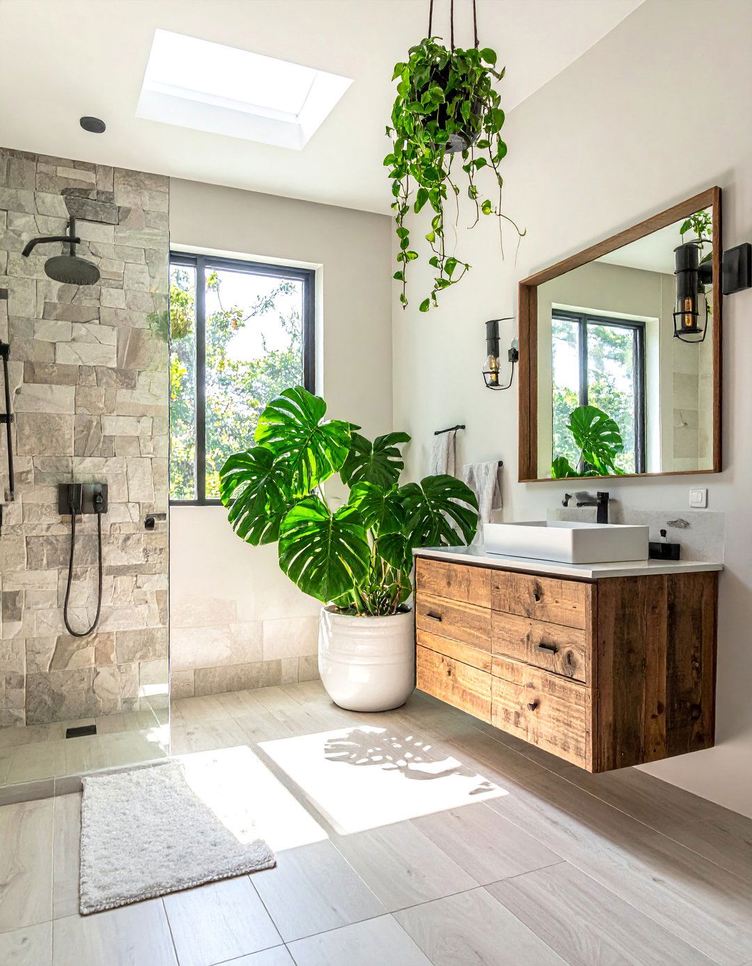 Biophilic Sanctuary Aesthetic Bathroom - 20 Aesthetic Bathroom Ideas for a Stylish Space