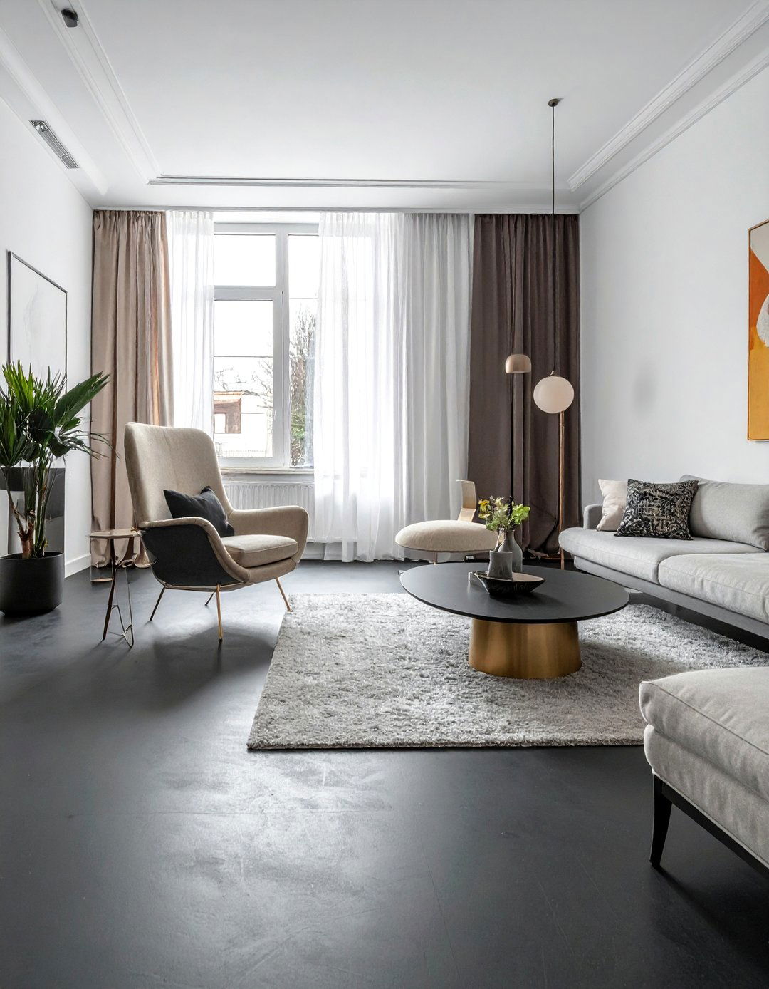Black Microcement Floor Living Room - 25 Black Floor Living Room Ideas for a Dramatic Look