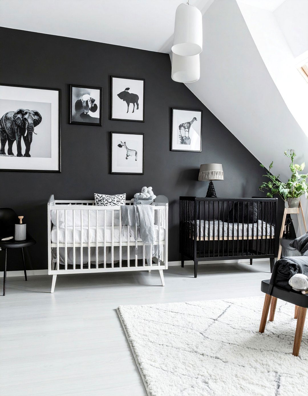Black Nursery with Animal Themed Decor - 25 Black Nursery Ideas for a Modern Baby Room