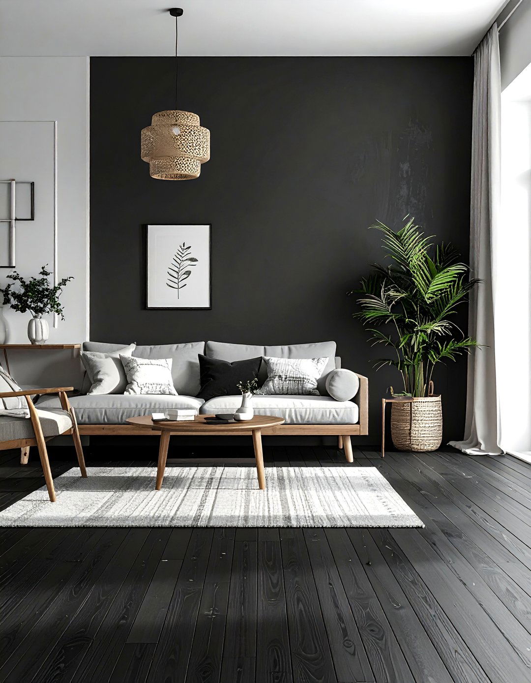 Black Painted Floorboards Living Room - 25 Black Floor Living Room Ideas for a Dramatic Look