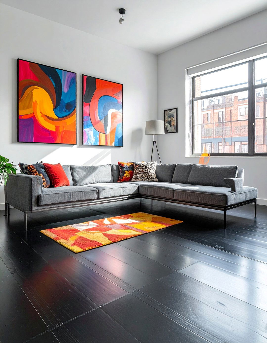 Black Painted Plywood Floor Living Room - 25 Black Floor Living Room Ideas for a Dramatic Look