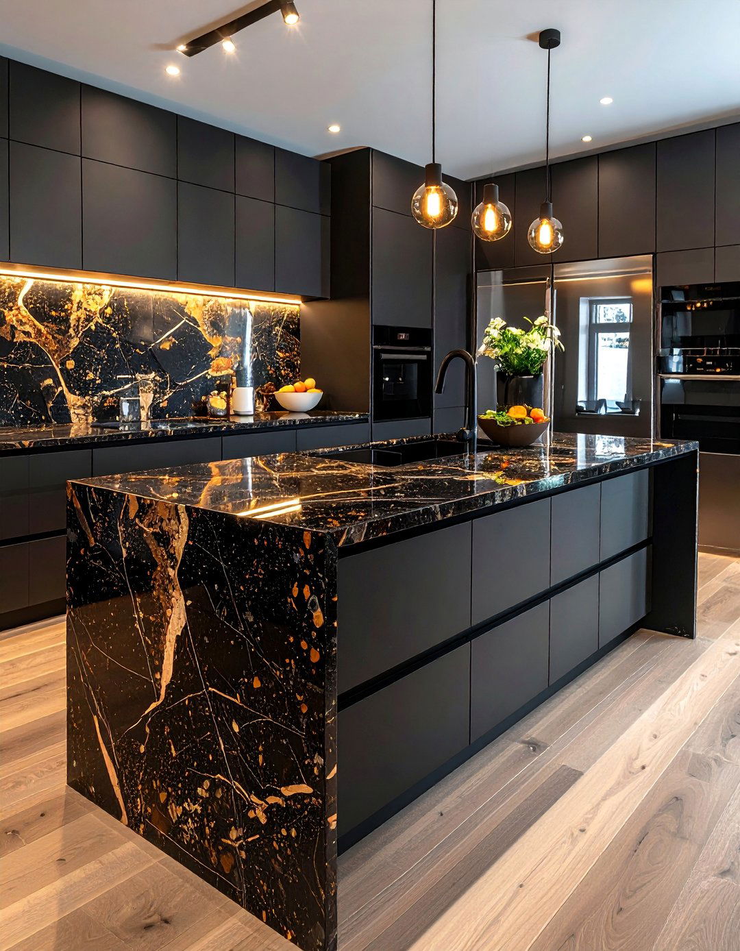 Black and Brown Granite Countertops - 20 Black and Brown Kitchen Ideas for a Warm Aesthetic