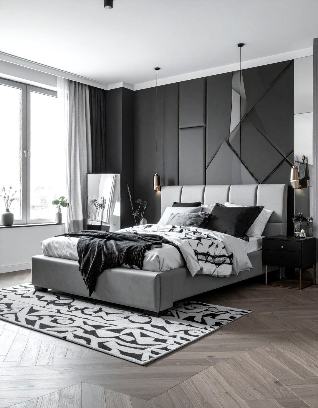 Black and White Modern Classic - 40 Teenage Boy Bedroom Ideas for a Cool and Functional Space