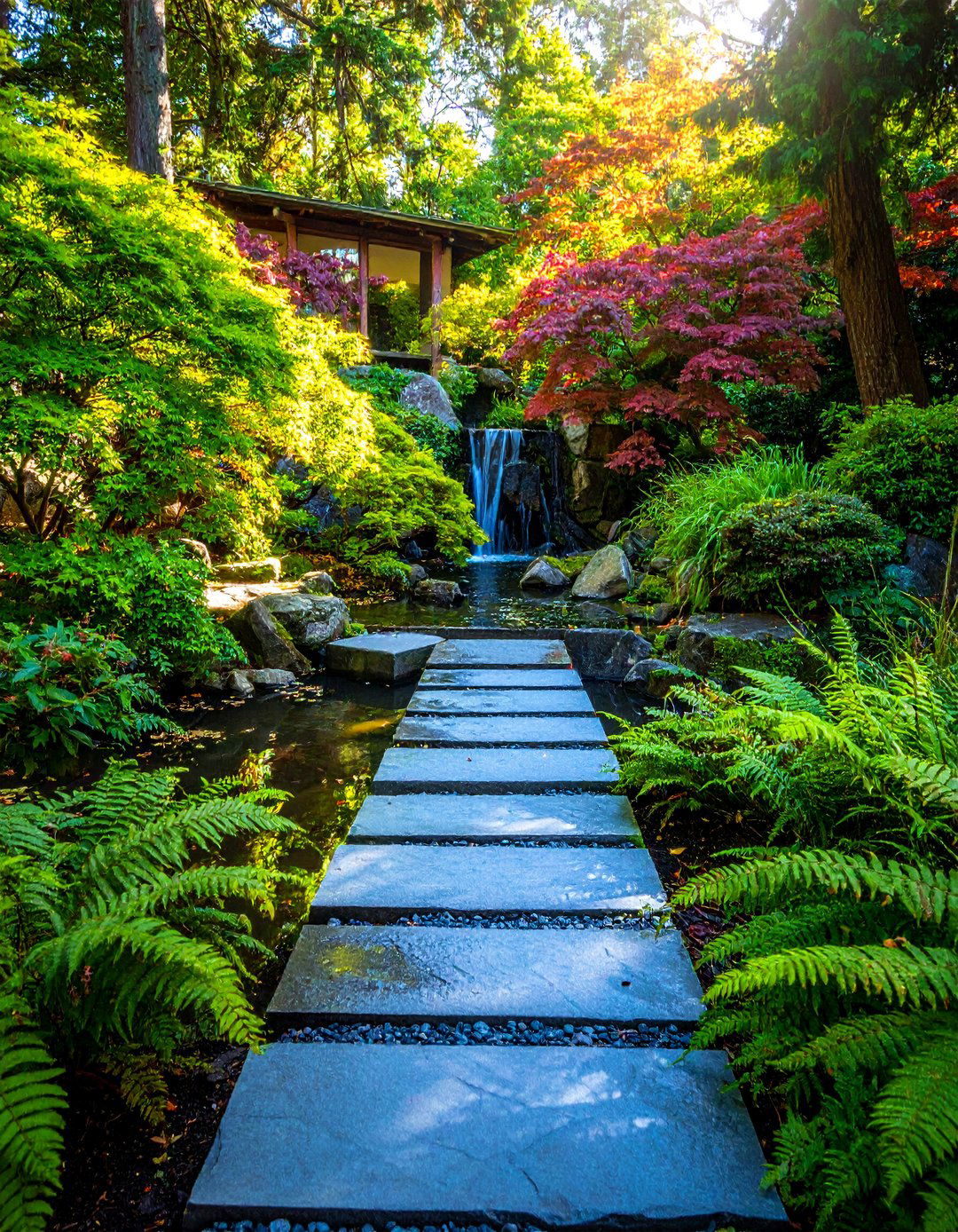 Bluestone Path to a Water Feature - 15 Bluestone Walkway Ideas for a Stunning Garden Path