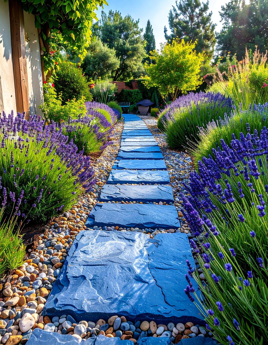 Bluestone and Pea Gravel Walkway - 15 Bluestone Walkway Ideas for a Stunning Garden Path