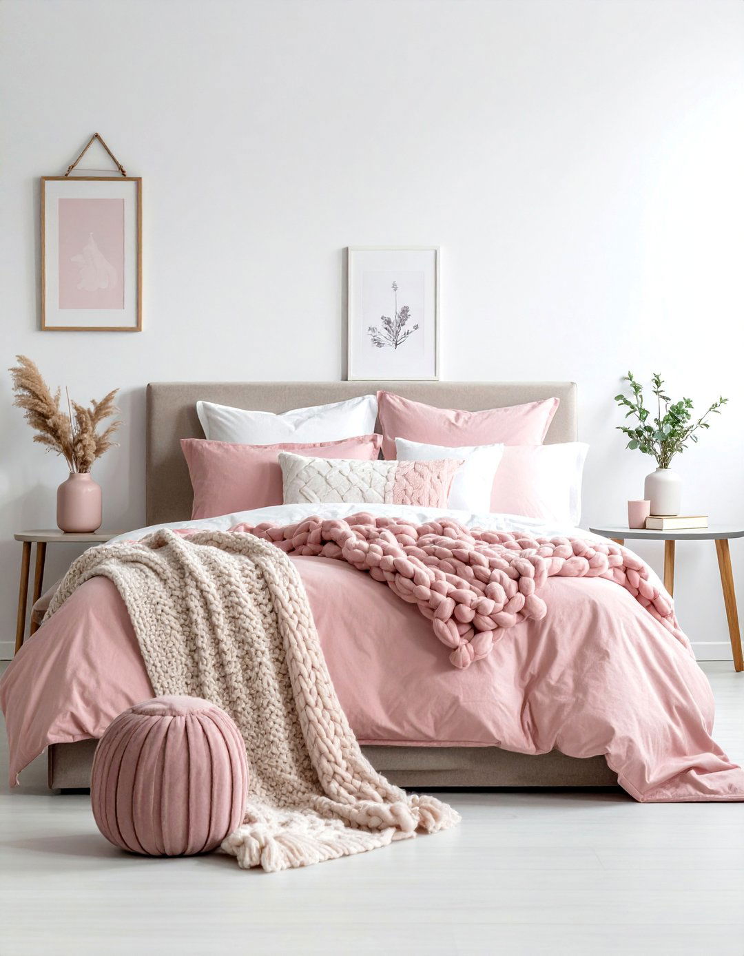 Blush Pink Bedding and Textiles - 15 Blush Pink Bedroom Ideas for a Soft and Romantic Space
