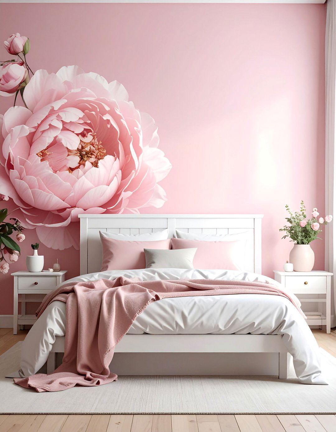 Blush Pink Floral Wallpaper - 15 Blush Pink Bedroom Ideas for a Soft and Romantic Space