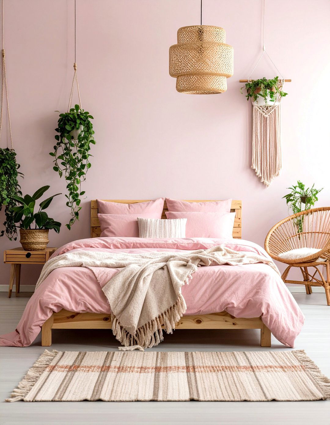 Bohemian Blush Pink Bedroom - 15 Blush Pink Bedroom Ideas for a Soft and Romantic Space