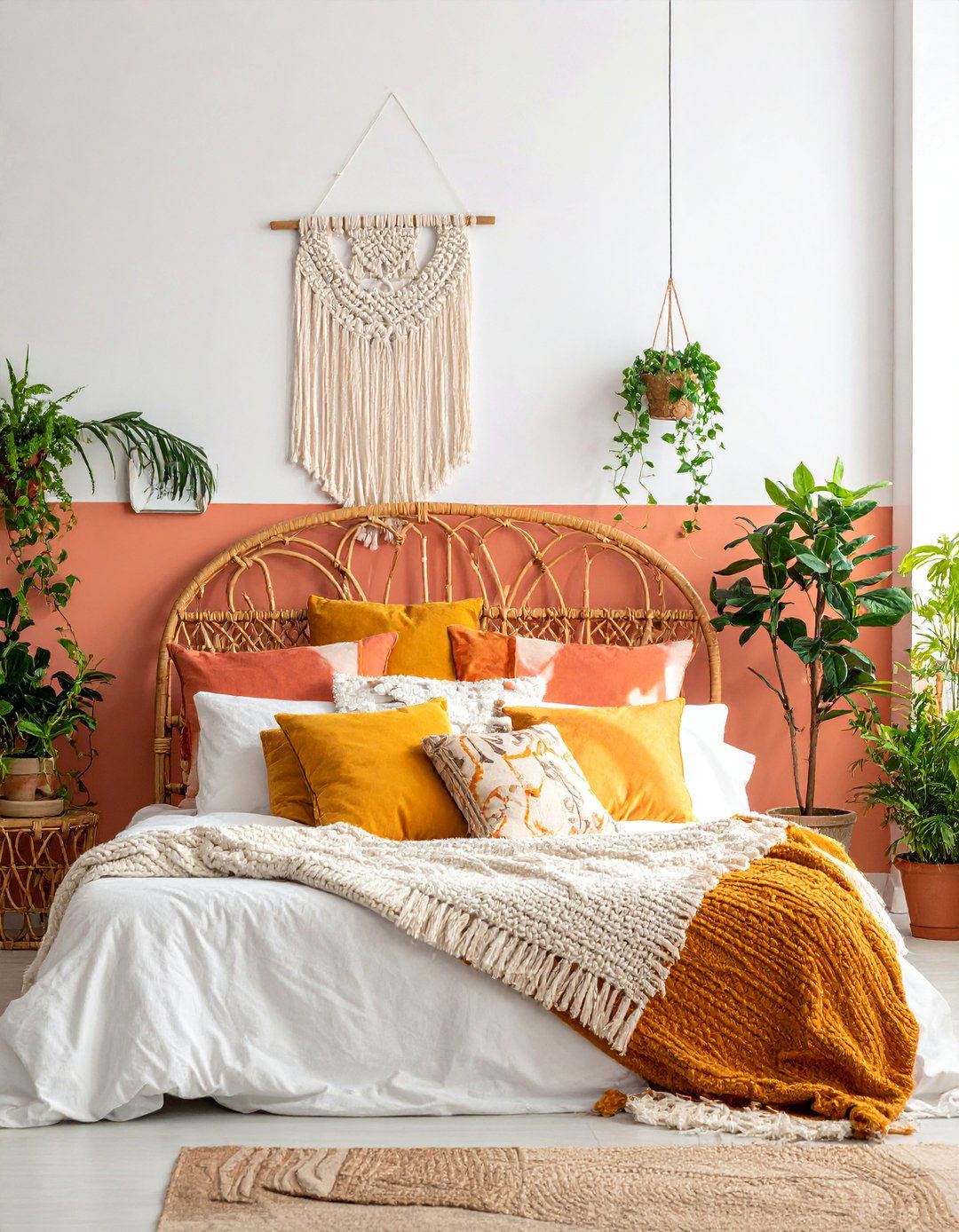 Bohemian Coral Bedroom Design - 25 Coral Bedroom Ideas for a Fresh and Vibrant Look