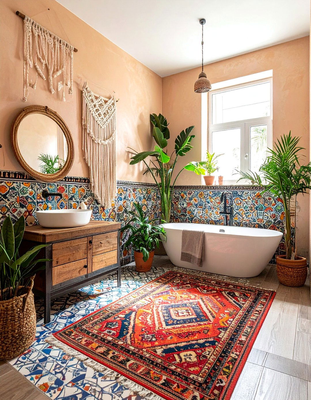 Bohemian Free Spirited Aesthetic Bathroom - 20 Aesthetic Bathroom Ideas for a Stylish Space
