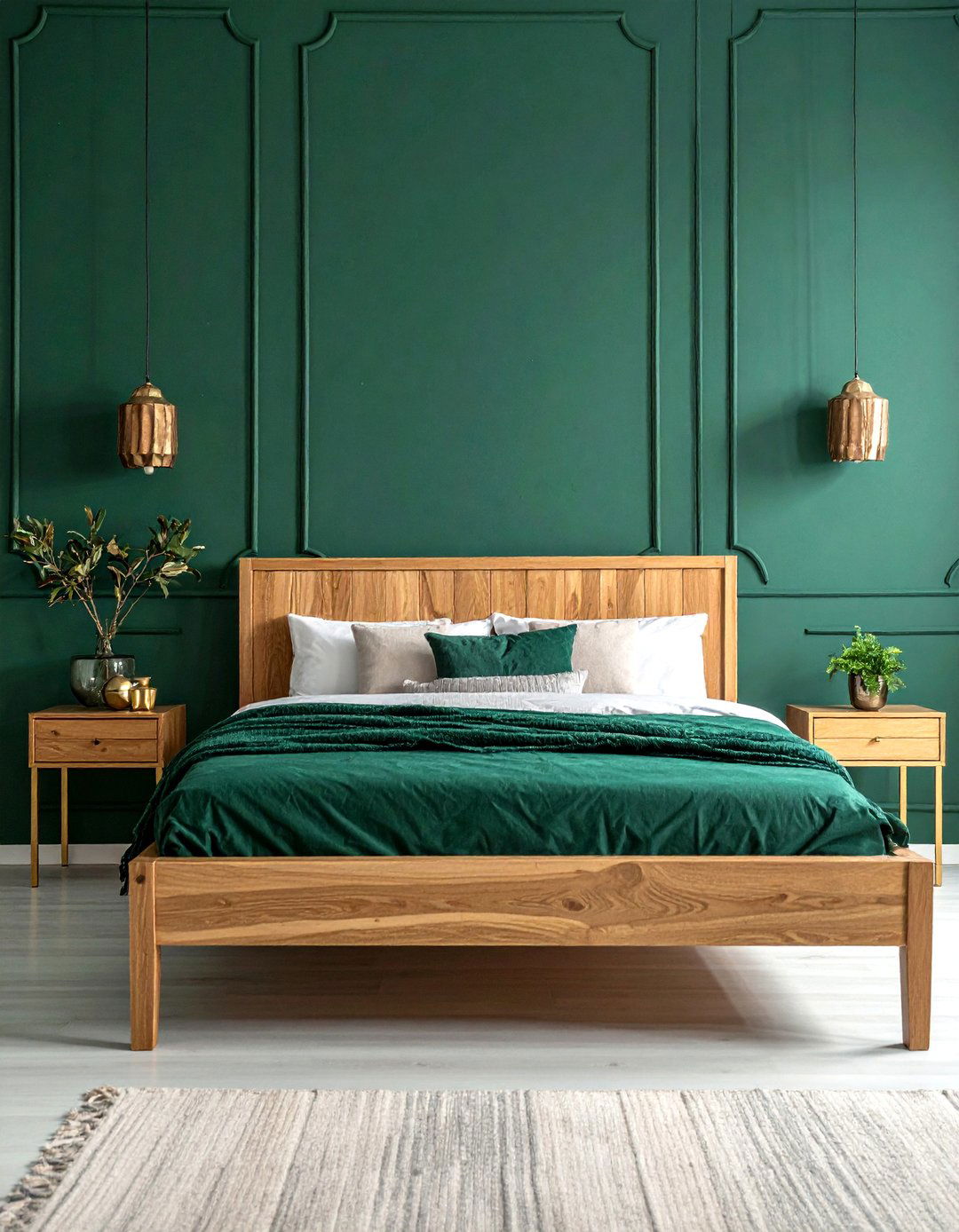 Bohemian Moroccan Bedroom with Jewel Toned Accent Walls