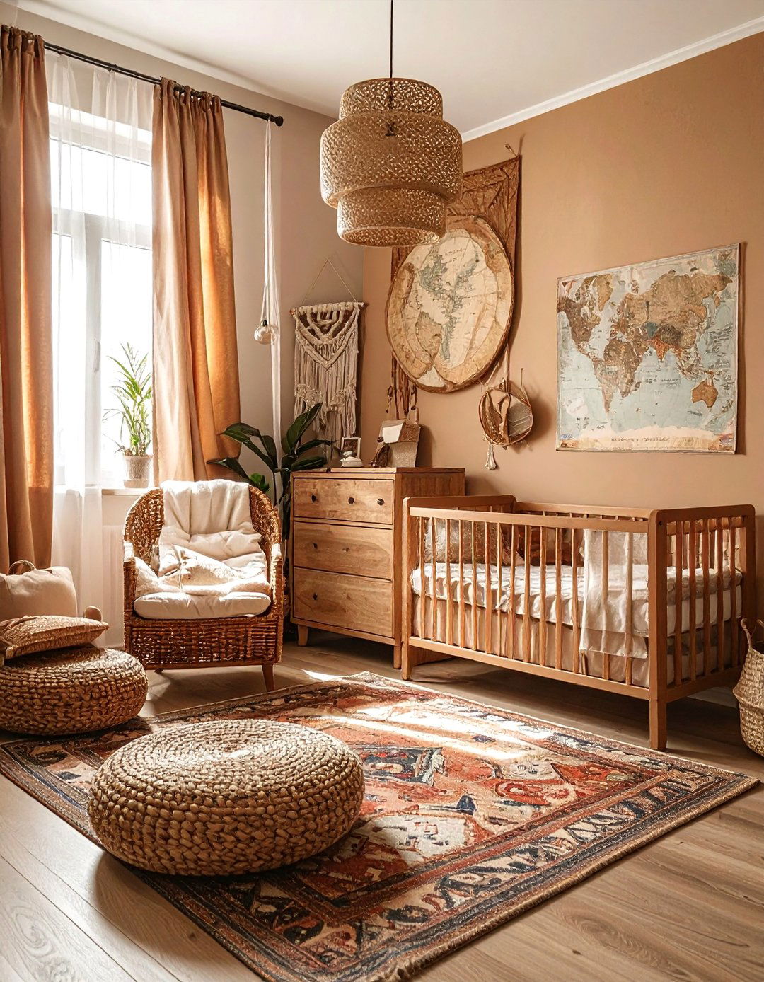 Bohemian Travel Explorer - 20 Whimsical Nursery Ideas for a Magical Baby Room