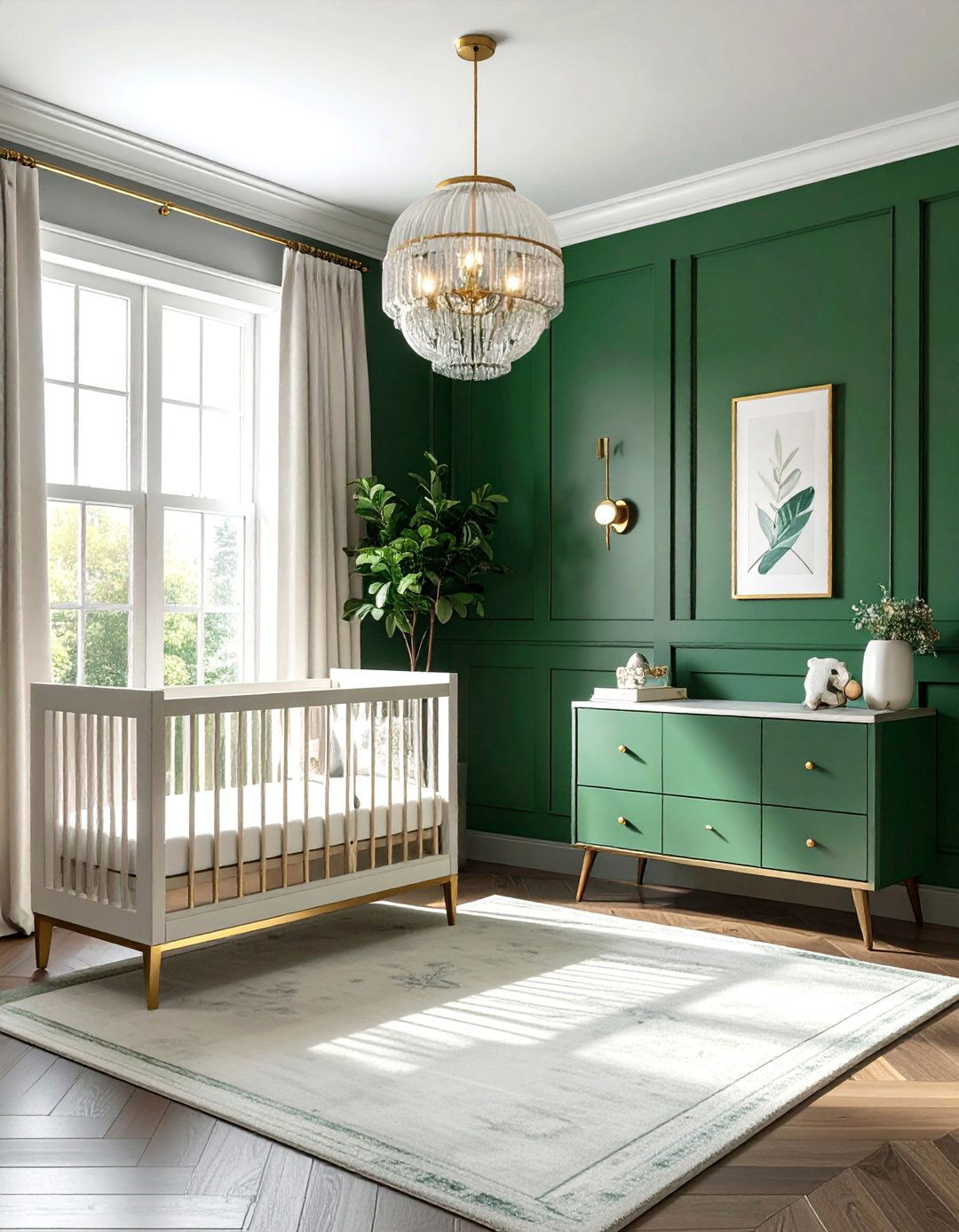 Bold Color Wainscoting Nursery - 15 Wainscoting Nursery Ideas for a Classic Look