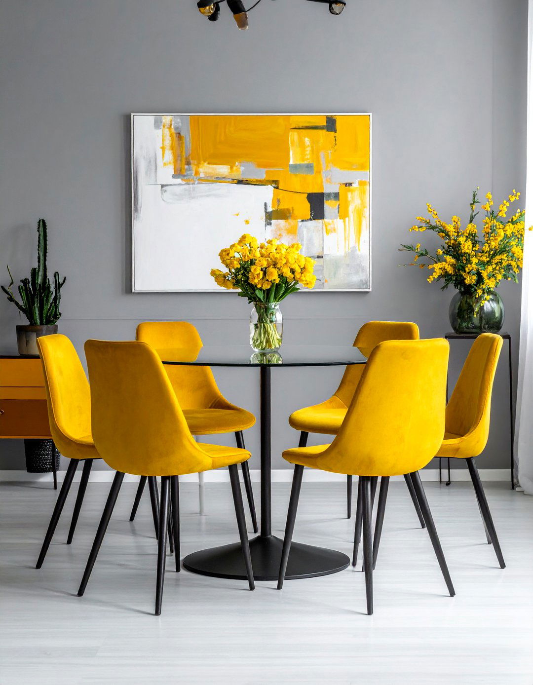 Bold Mustard Yellow Dining Room Chairs - 20 Yellow Dining Room Ideas for a Bright and Cheerful Space