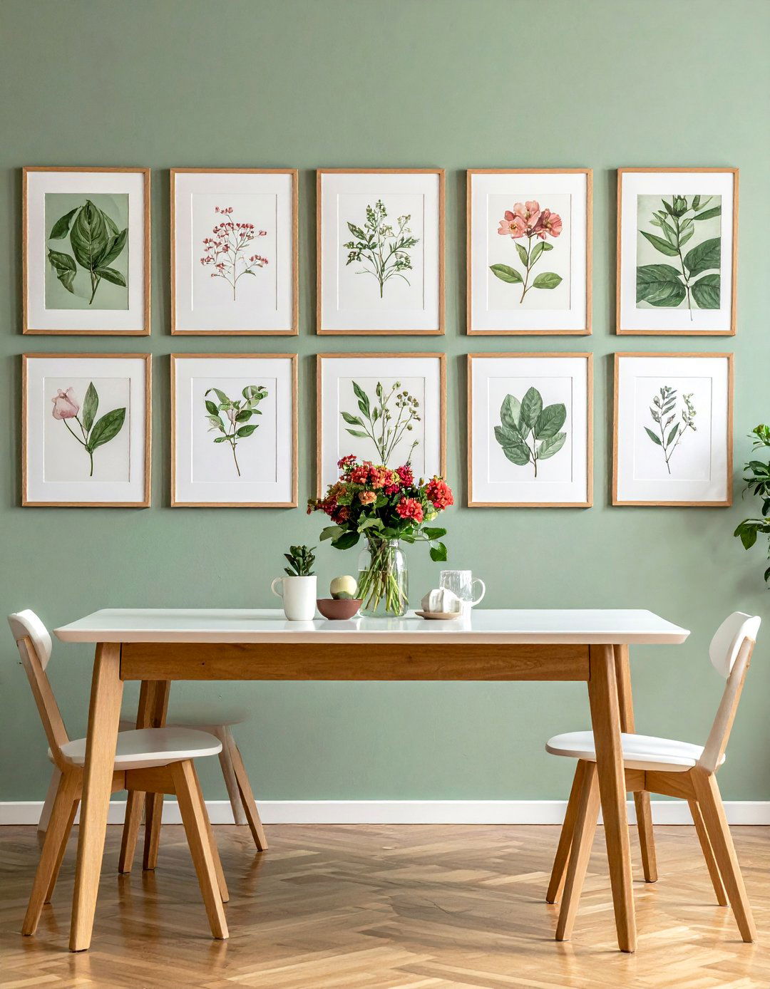 Botanical Prints Dining Room Gallery Wall - 20 Dining Room Gallery Wall Ideas for Stylish Decor