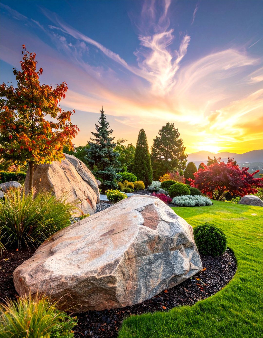 Boulder Garden Features - 40 Stone Landscaping Ideas for a Beautiful Outdoor Space