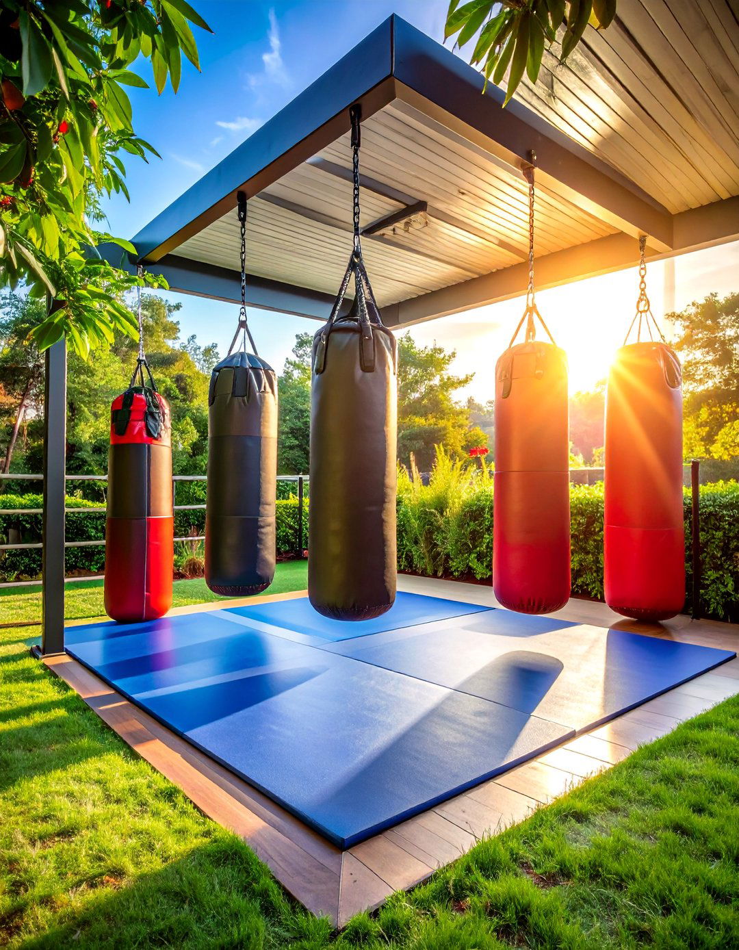 Boxing and Martial Arts Area - 15 Garden Gym Ideas for Your Outdoor Fitness Space