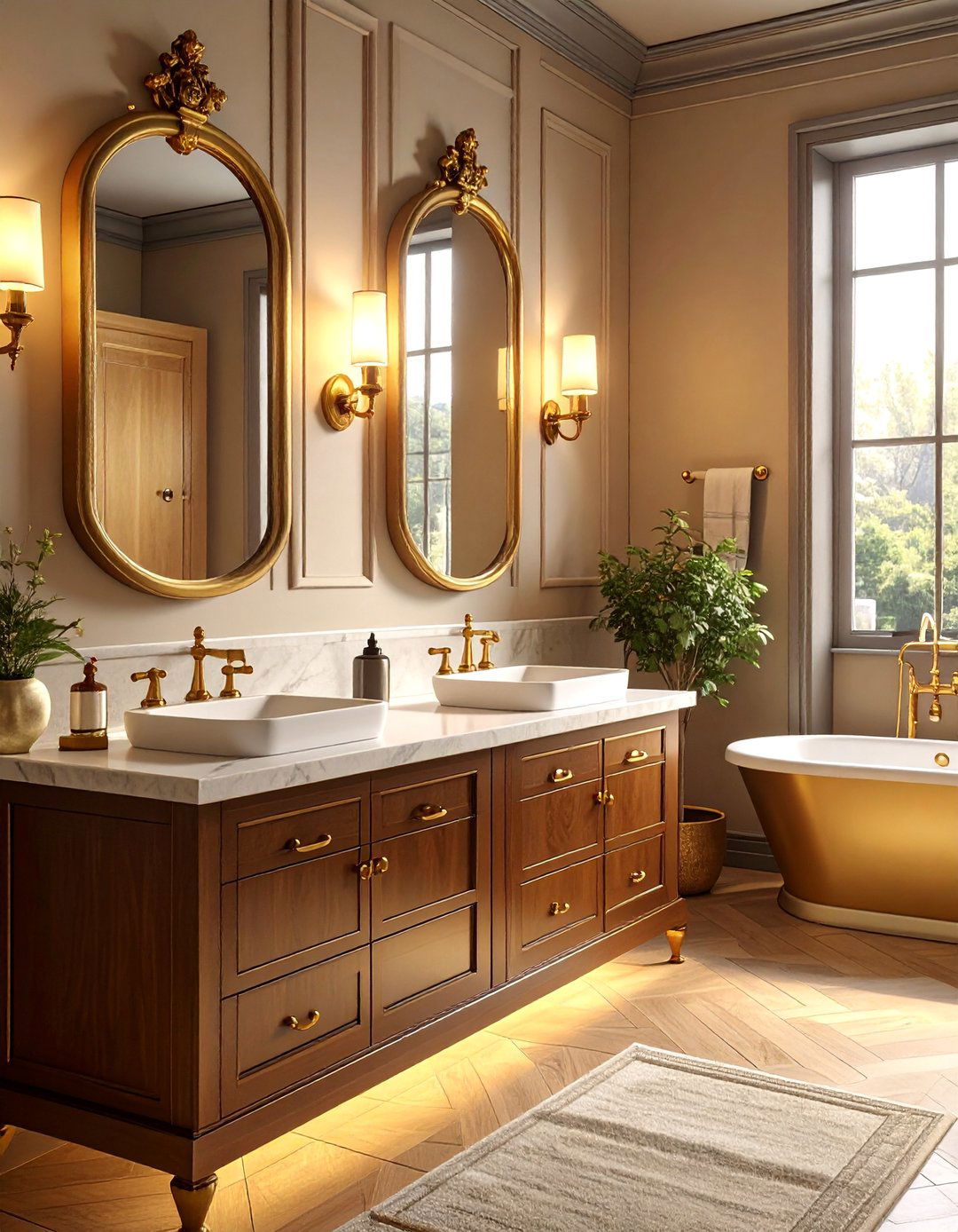 Brass and Bronze Fixture Finishes - 15 Italian Bathroom Design Ideas for a Luxurious Look