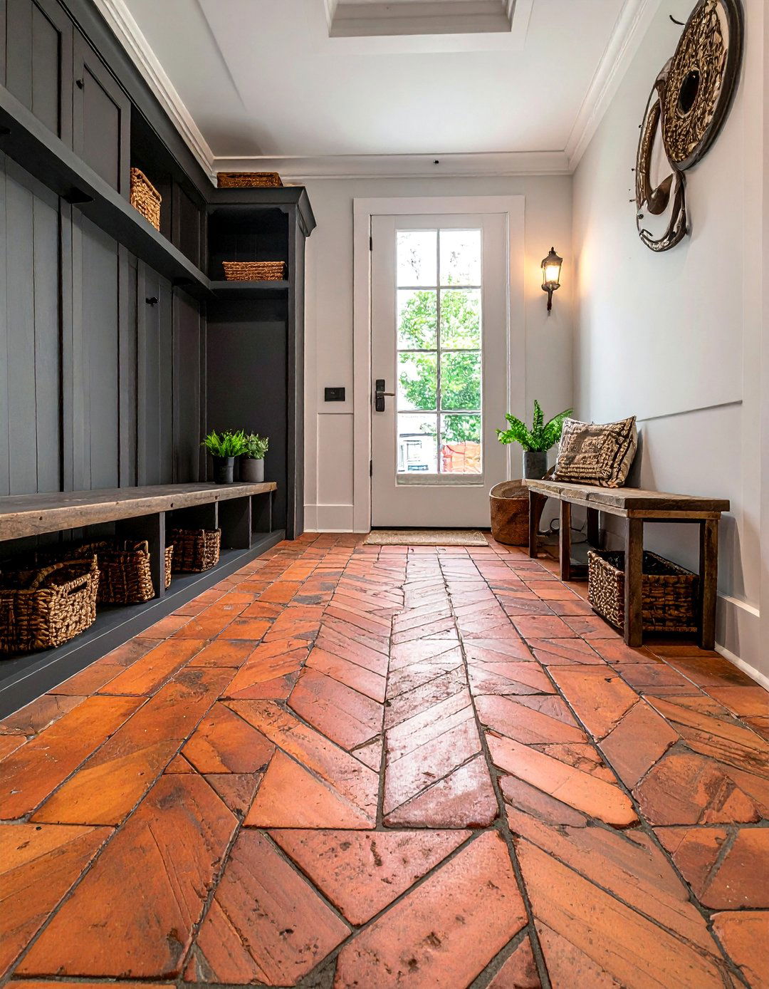 Brick Pattern Heritage Designs - 15 Mudroom Floor Ideas for a Functional Entryway