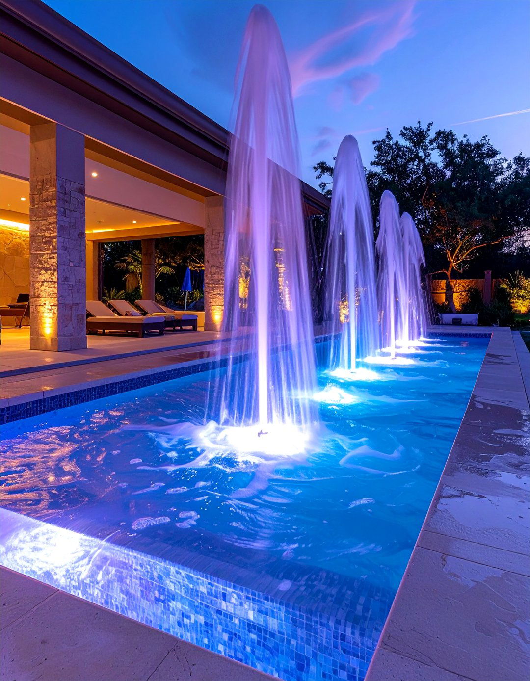 Bubbler Fountain Systems - 15 Pool Fountain Ideas for a Luxurious Backyard Oasis