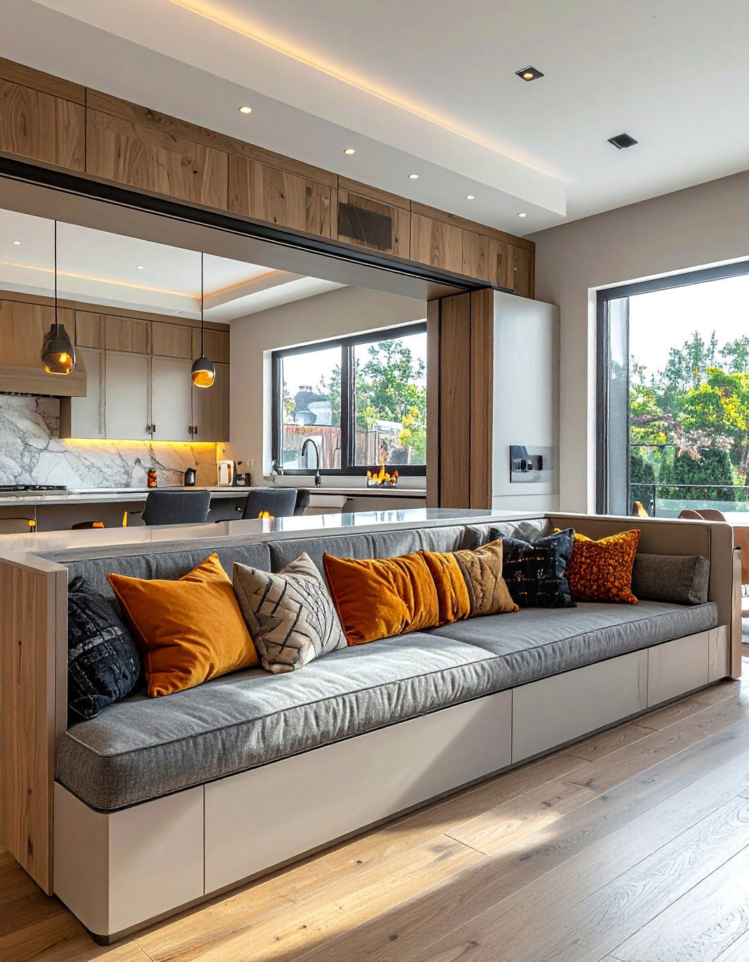 Built In Kitchen Fireplace Seating - 25 Kitchens With Fireplaces for Cozy Cooking Spaces