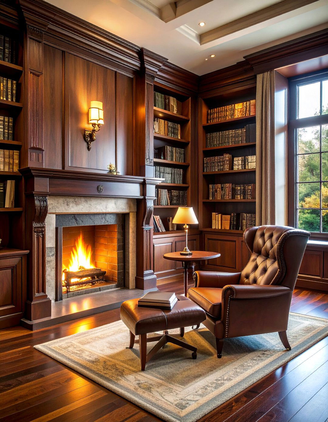 Built in Library Office Fireplace - 15 Home Offices With Fireplaces for Cozy Workspaces