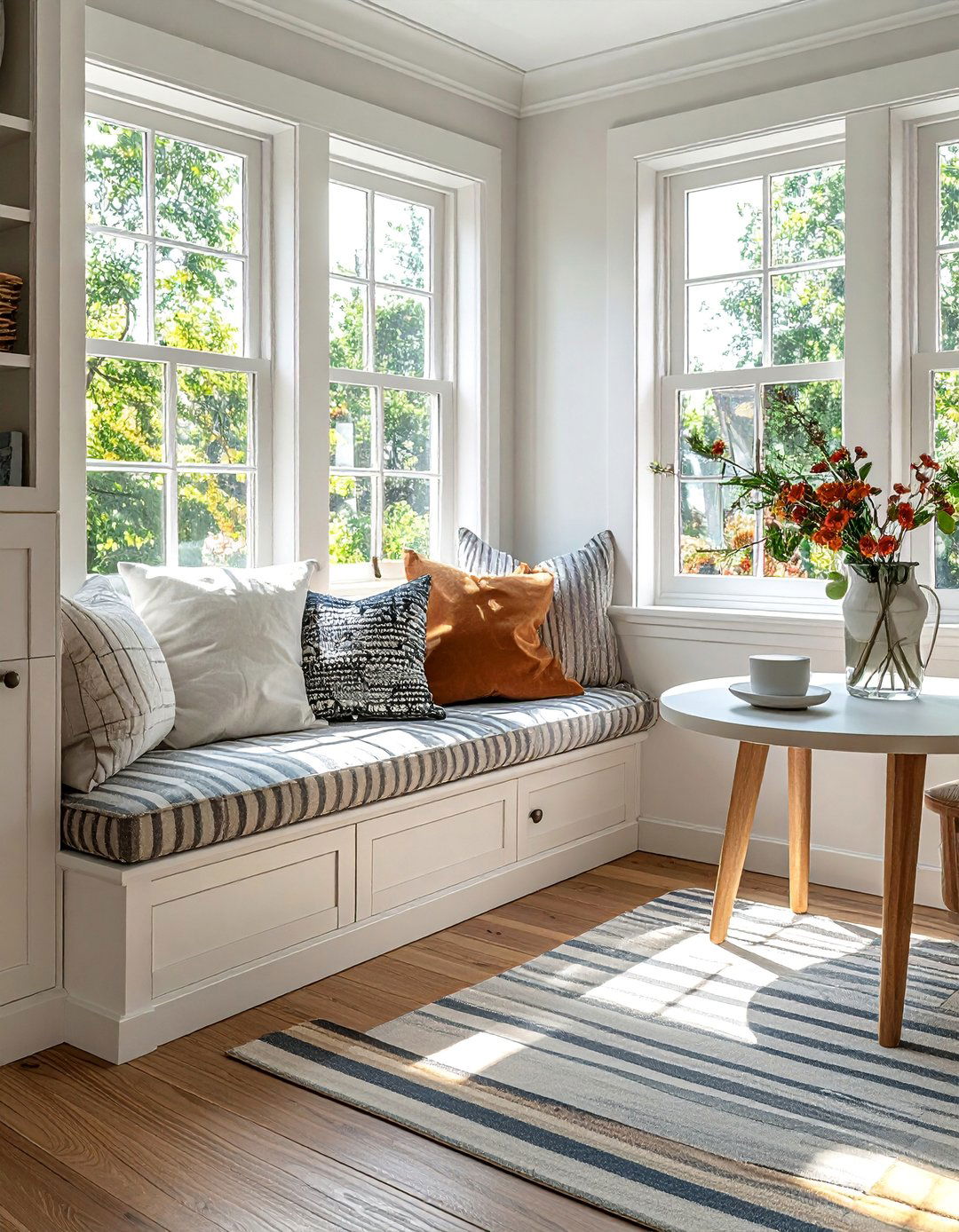 Built in Window Seat Dining Nook - 30 Cottagecore Dining Room Ideas for a Cozy and Charming Space