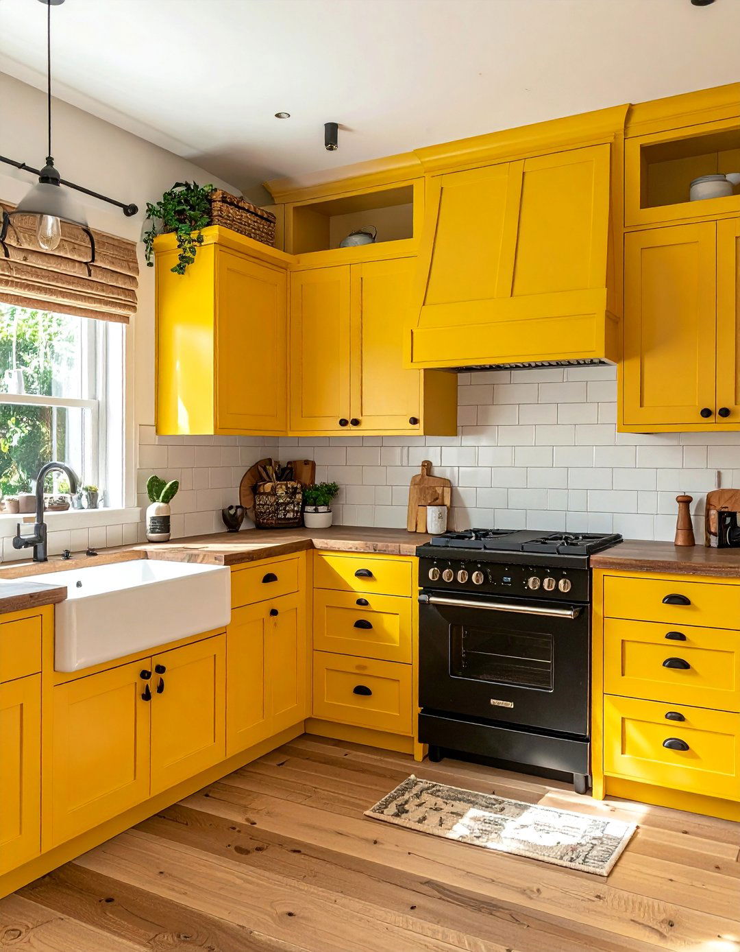 Butter Yellow Cabinets With Black Appliances - 20 What Color Cabinets Go With Black Appliances Ideas