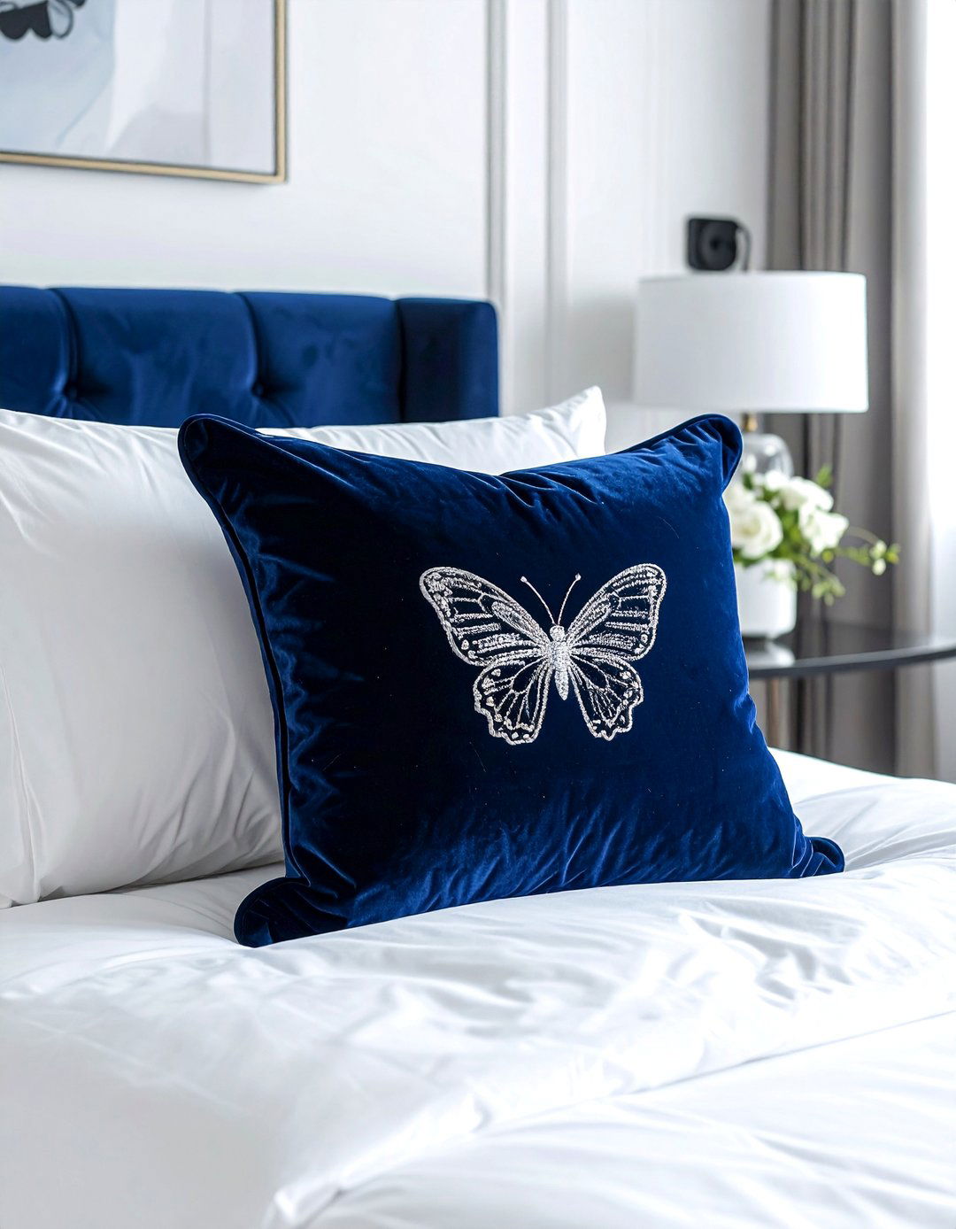 Butterfly Embroidered Throw Pillows and Textiles - 15 Butterfly-themed Room Ideas for a Whimsical Space
