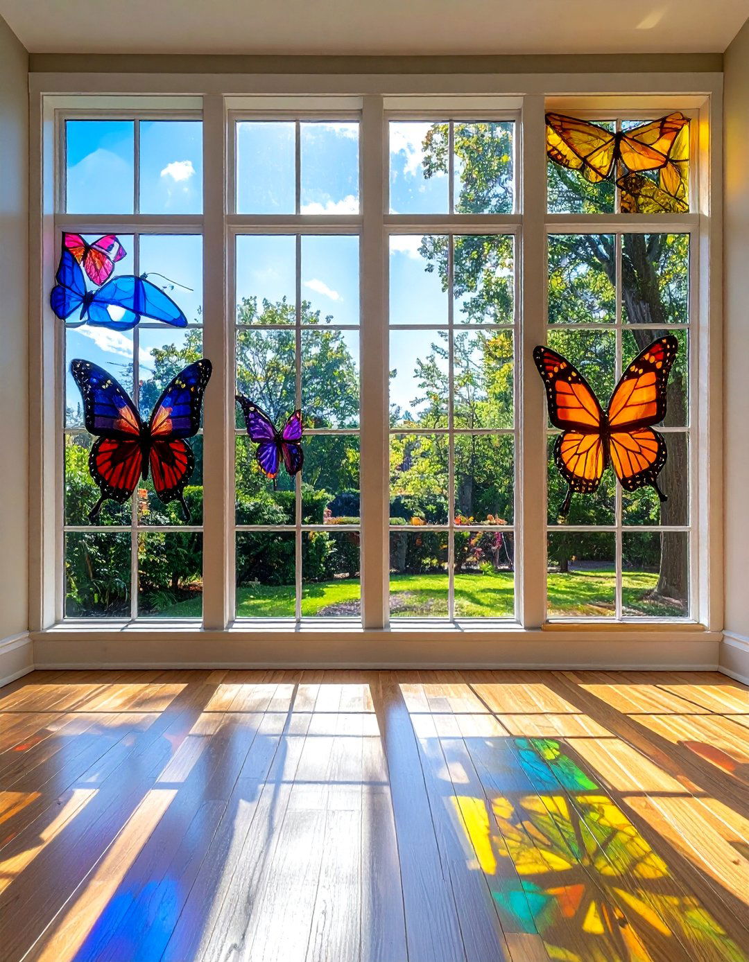 Butterfly Themed Stained Glass Window Clings - 15 Butterfly-themed Room Ideas for a Whimsical Space