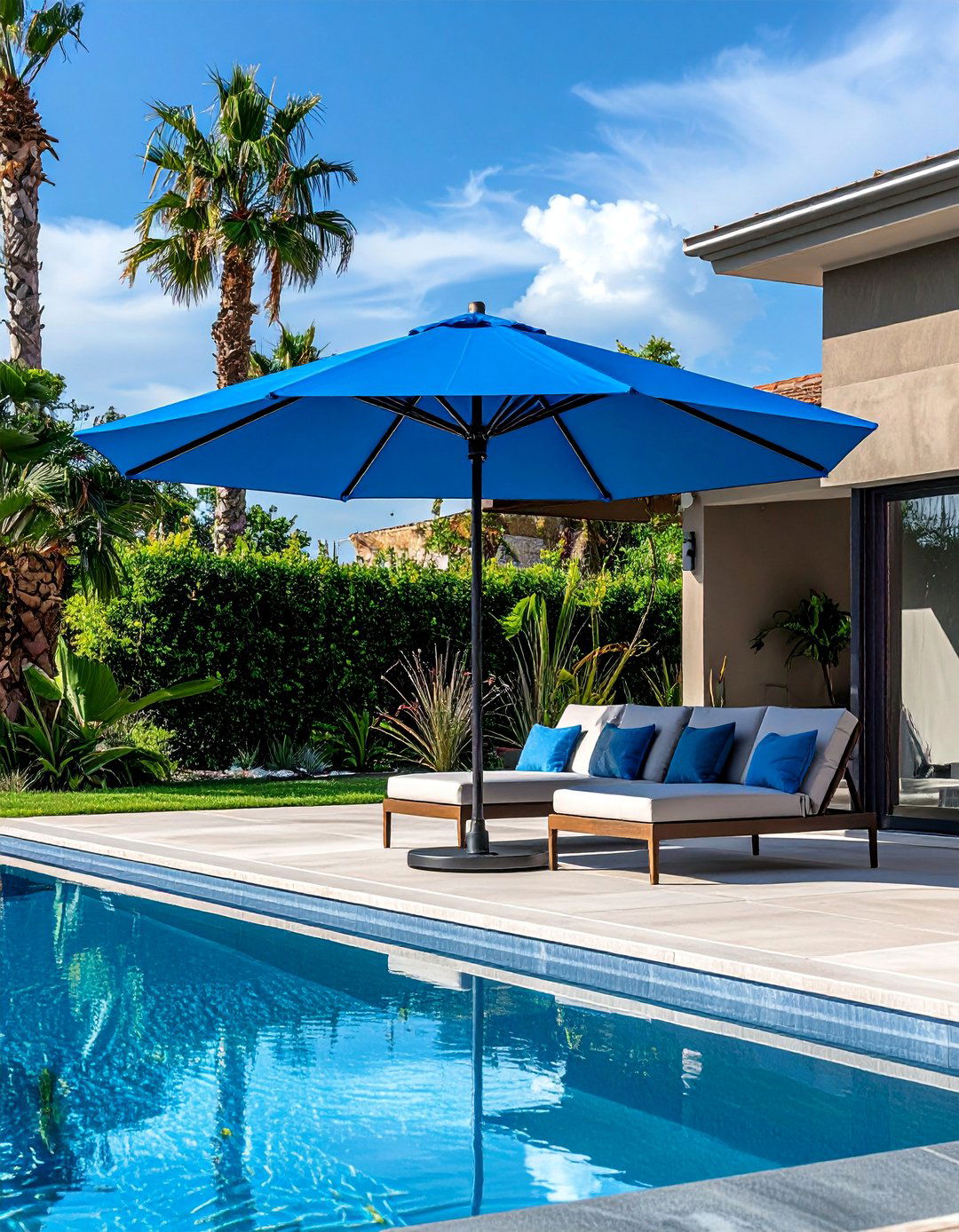 Cantilever Umbrellas for Unobstructed Space - 40 Shade Ideas for Comfortable Outdoor Living Spaces