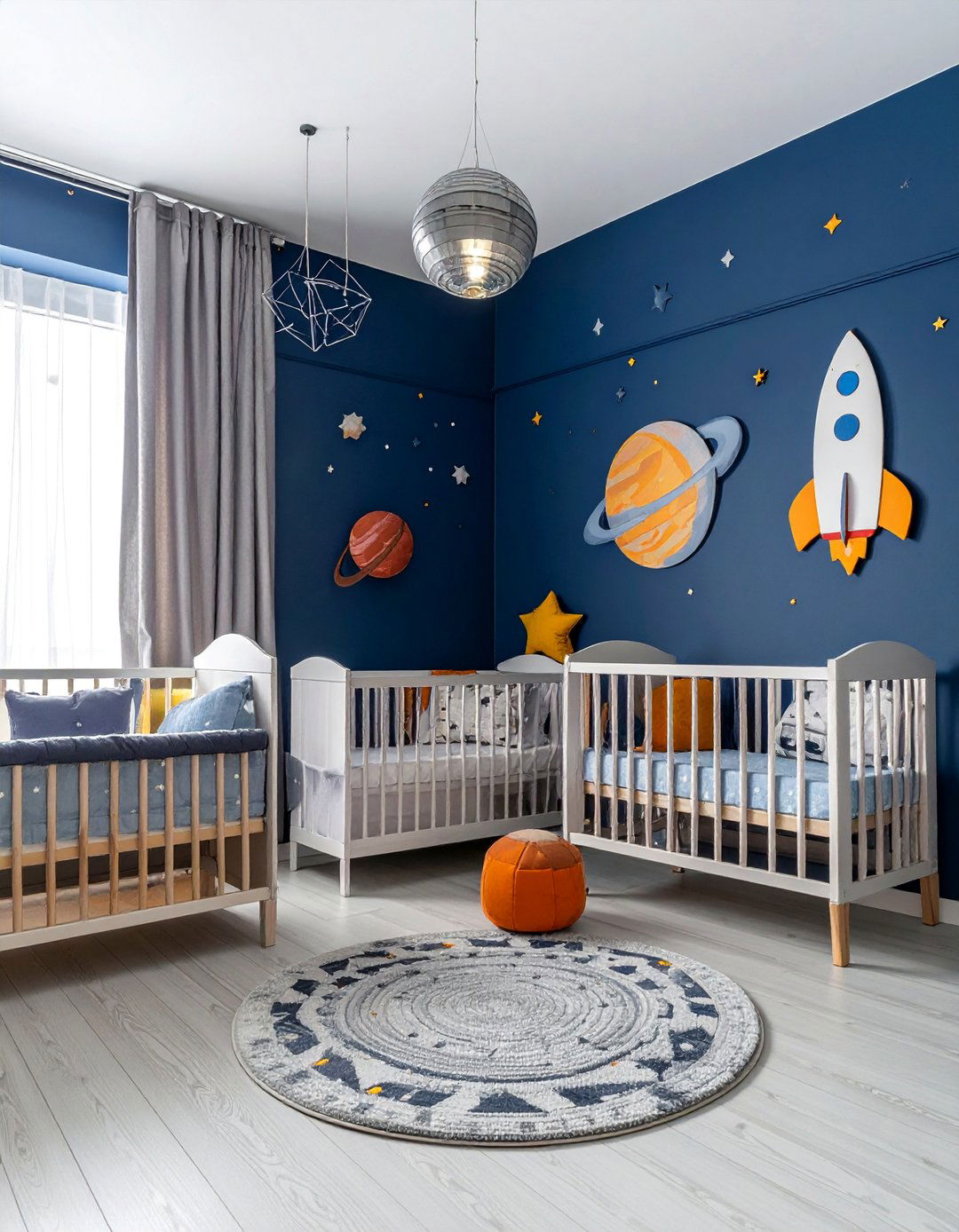 Celestial Space Design - 25 Adorable Twin Nursery Ideas for Your Babies