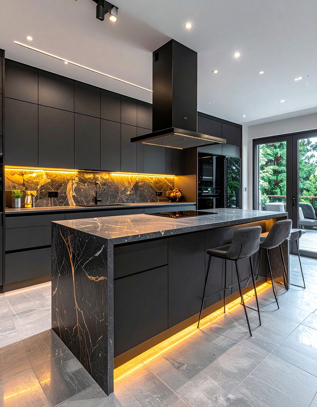 Charcoal Gray Cabinets With Black Appliances - 20 What Color Cabinets Go With Black Appliances Ideas