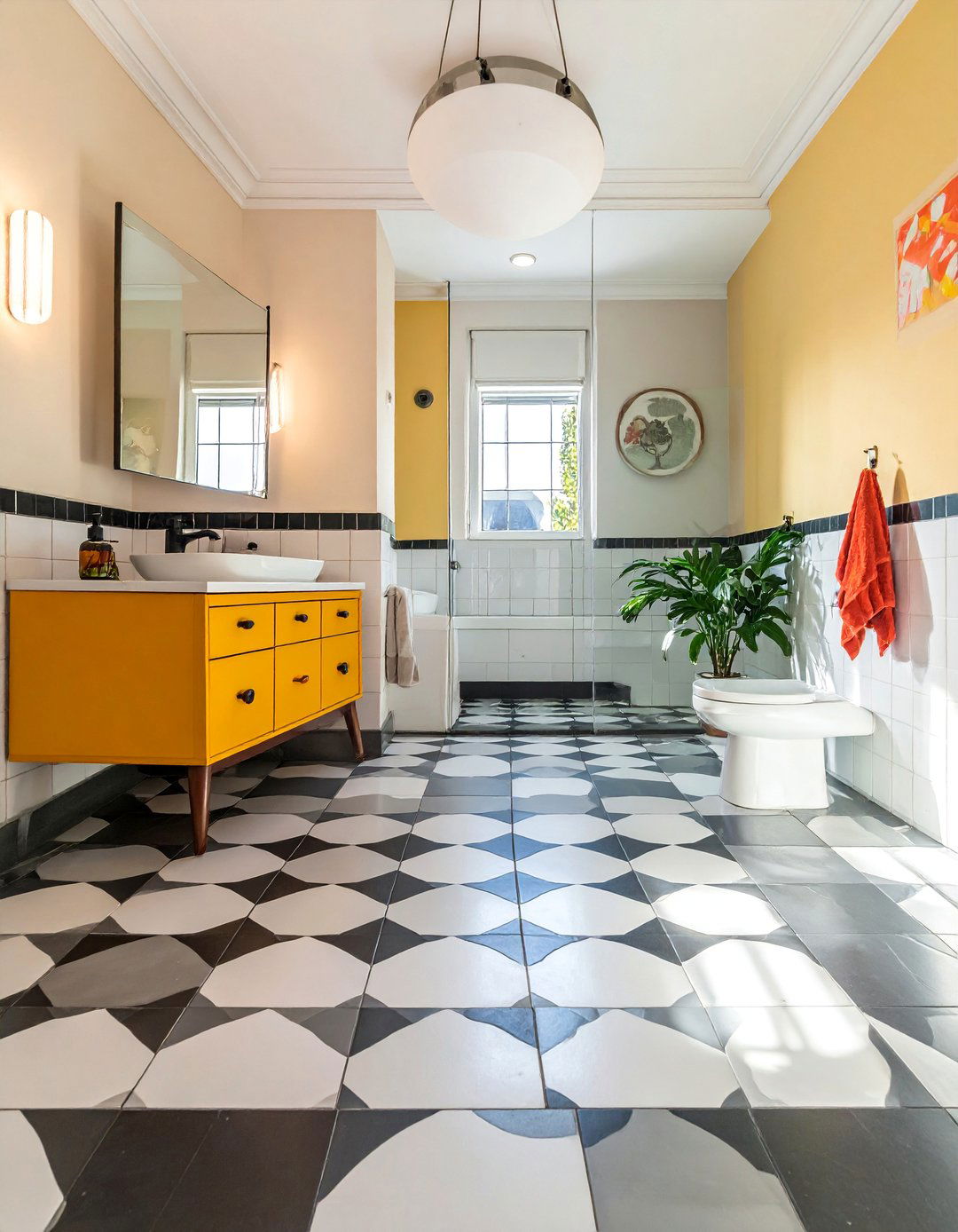 Checkerboard Mosaic Floor Pattern - 20 Bathroom Mosaic Floor Tile Ideas for a Stunning Look