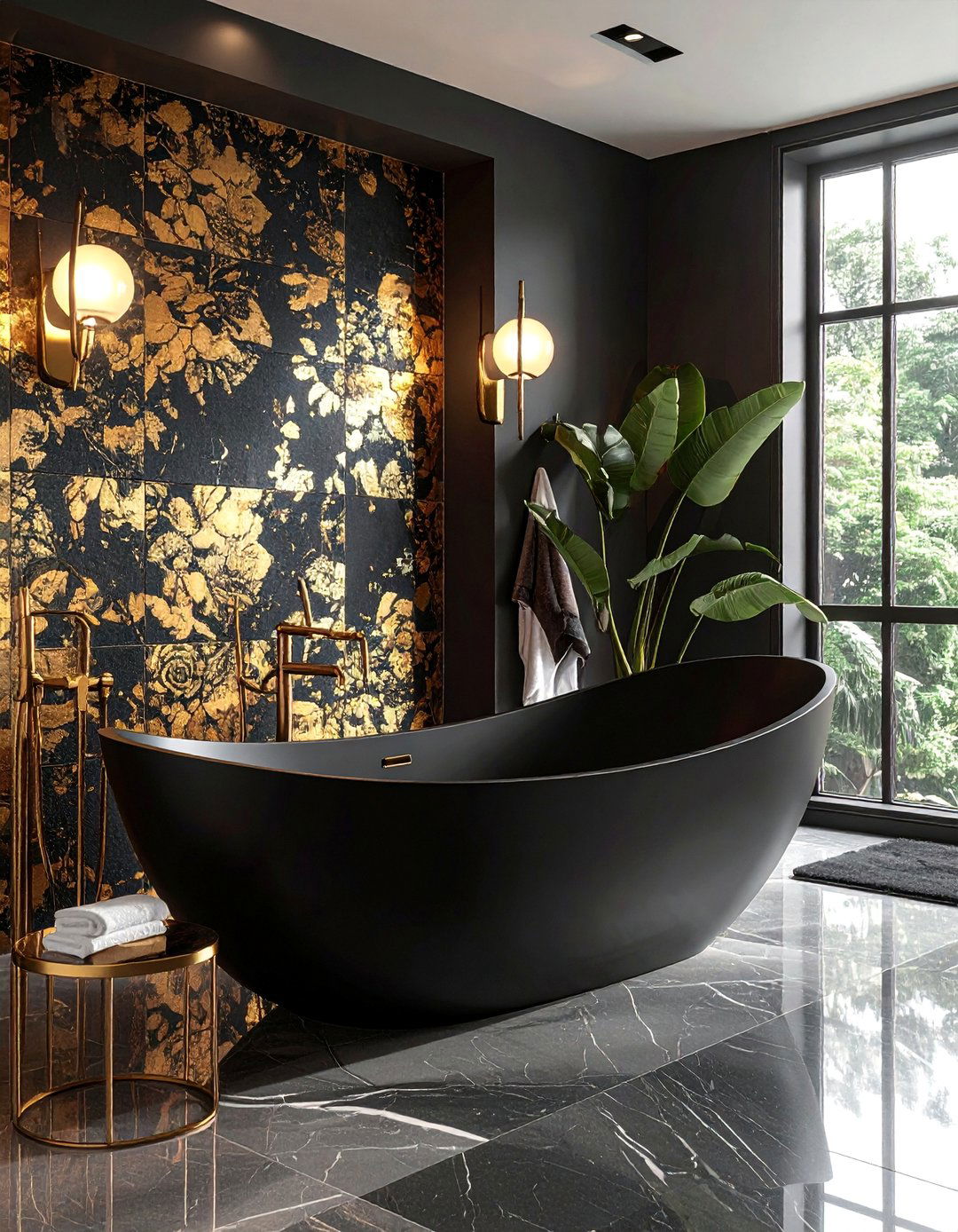 Choosing a Boldly Colored Bathtub - 20 Maximalist Bathroom Design Ideas for Bold Style