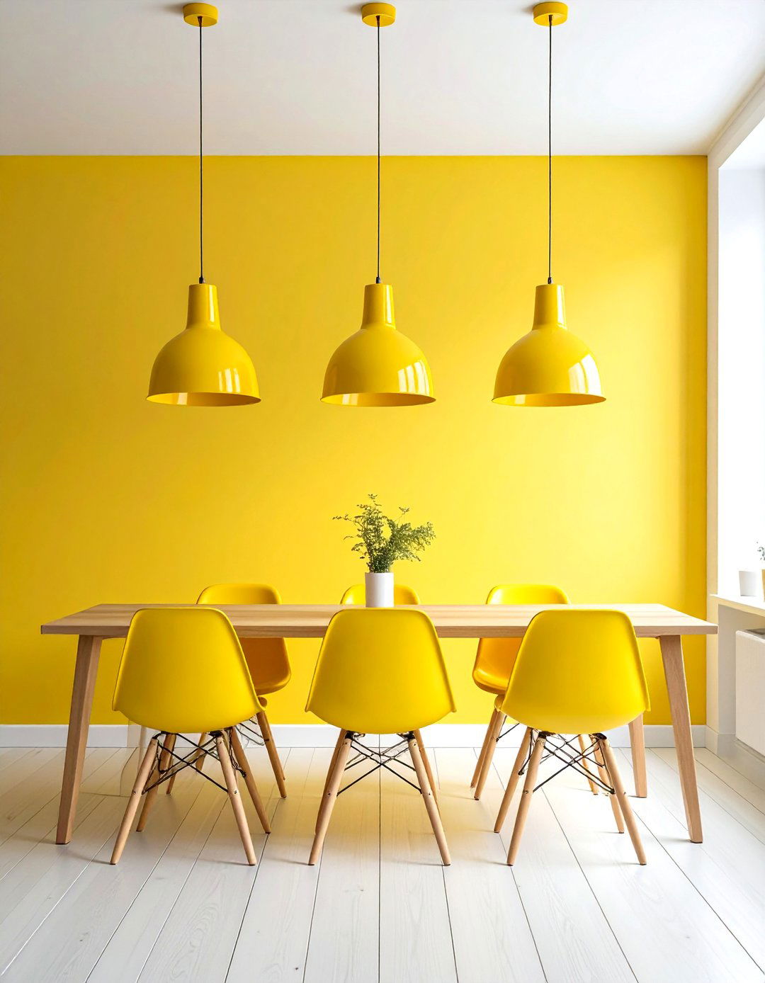 Citron Yellow Pendant Lights - 20 Yellow Dining Room Ideas for a Bright and Cheerful Space