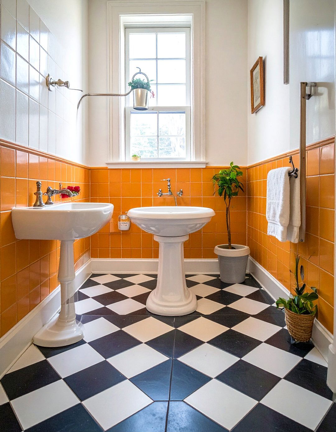 Classic Black and White Checkerboard Small Bathroom Flooring - 15 Stylish Small Bathroom Flooring Ideas for Any Home