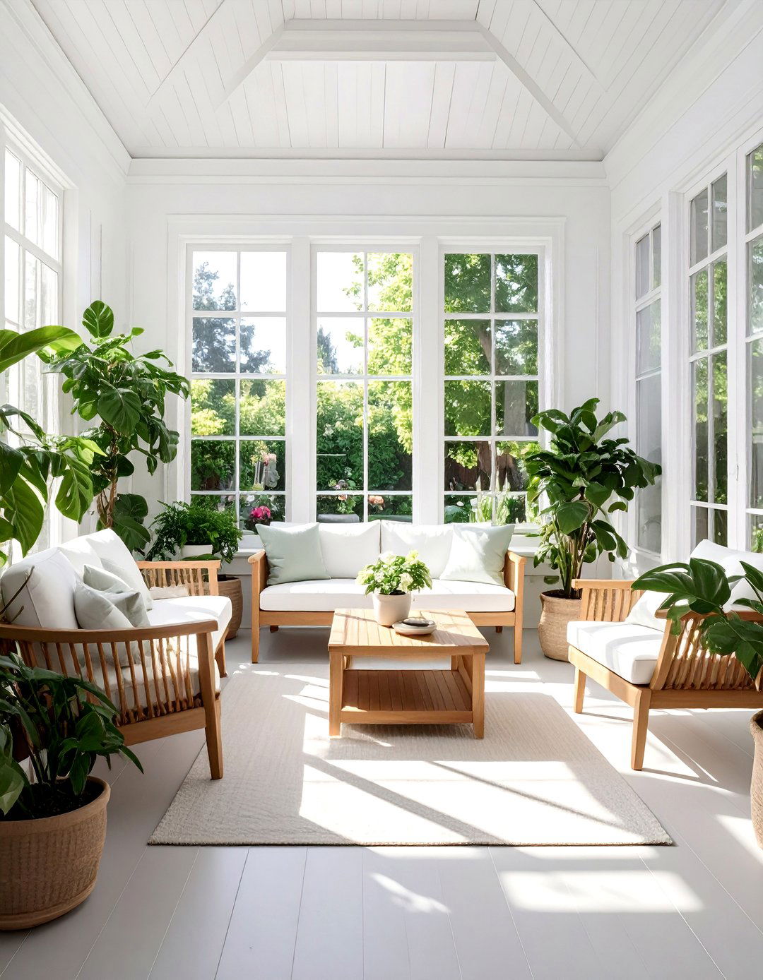 Classic White Sunroom Walls - 20 Sunroom Color Ideas to Brighten Your Indoor-Outdoor Space