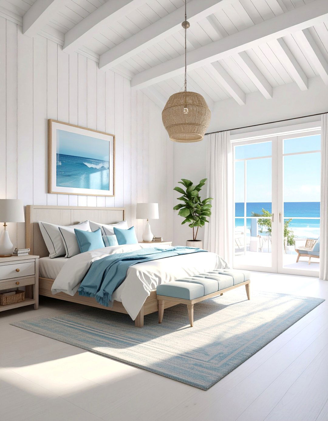 Coastal Beaded Board Vaulted Ceiling - 40 Vaulted Ceiling Ideas for a Spacious Look
