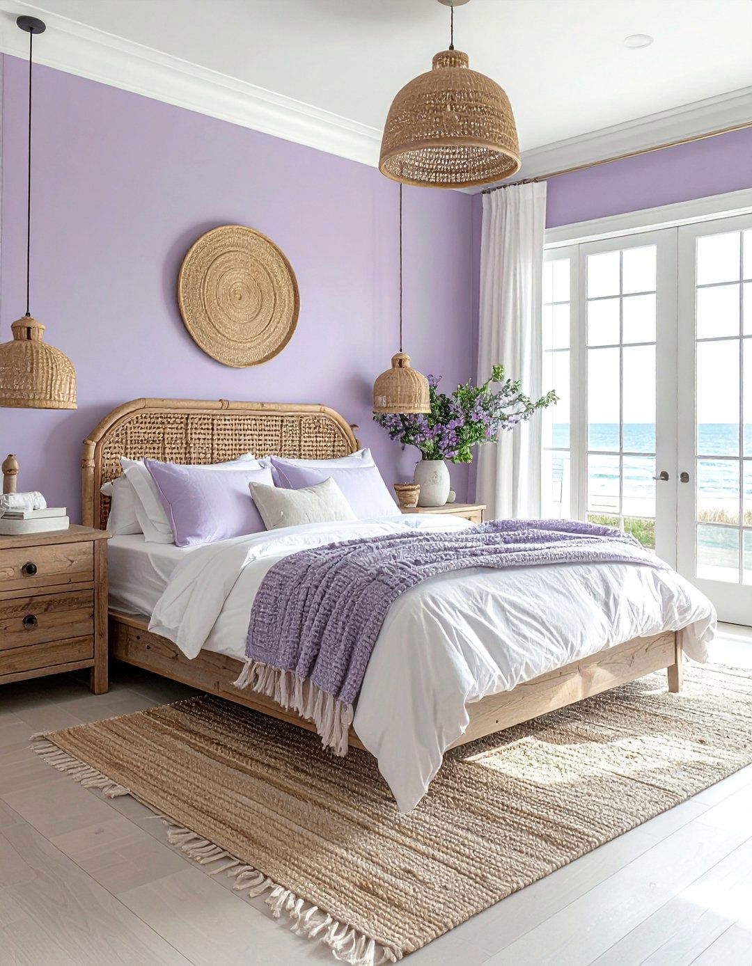 Coastal Inspired Lilac Bedroom - 15 Lilac Bedroom Ideas for a Soft and Serene Space
