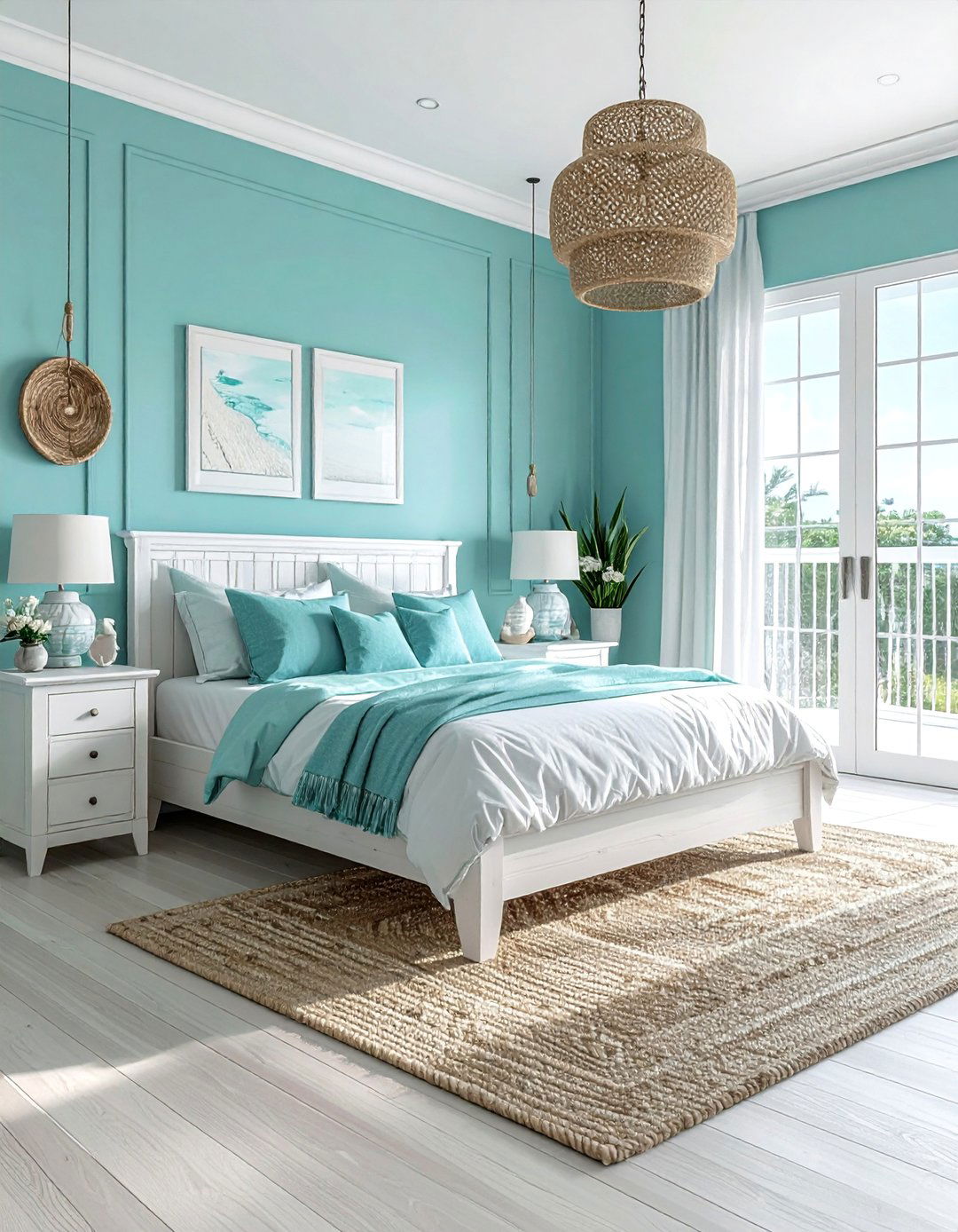 Coastal Inspired Turquoise Bedroom Haven - 15 Stunning Turquoise Bedroom Ideas for a Fresh Look