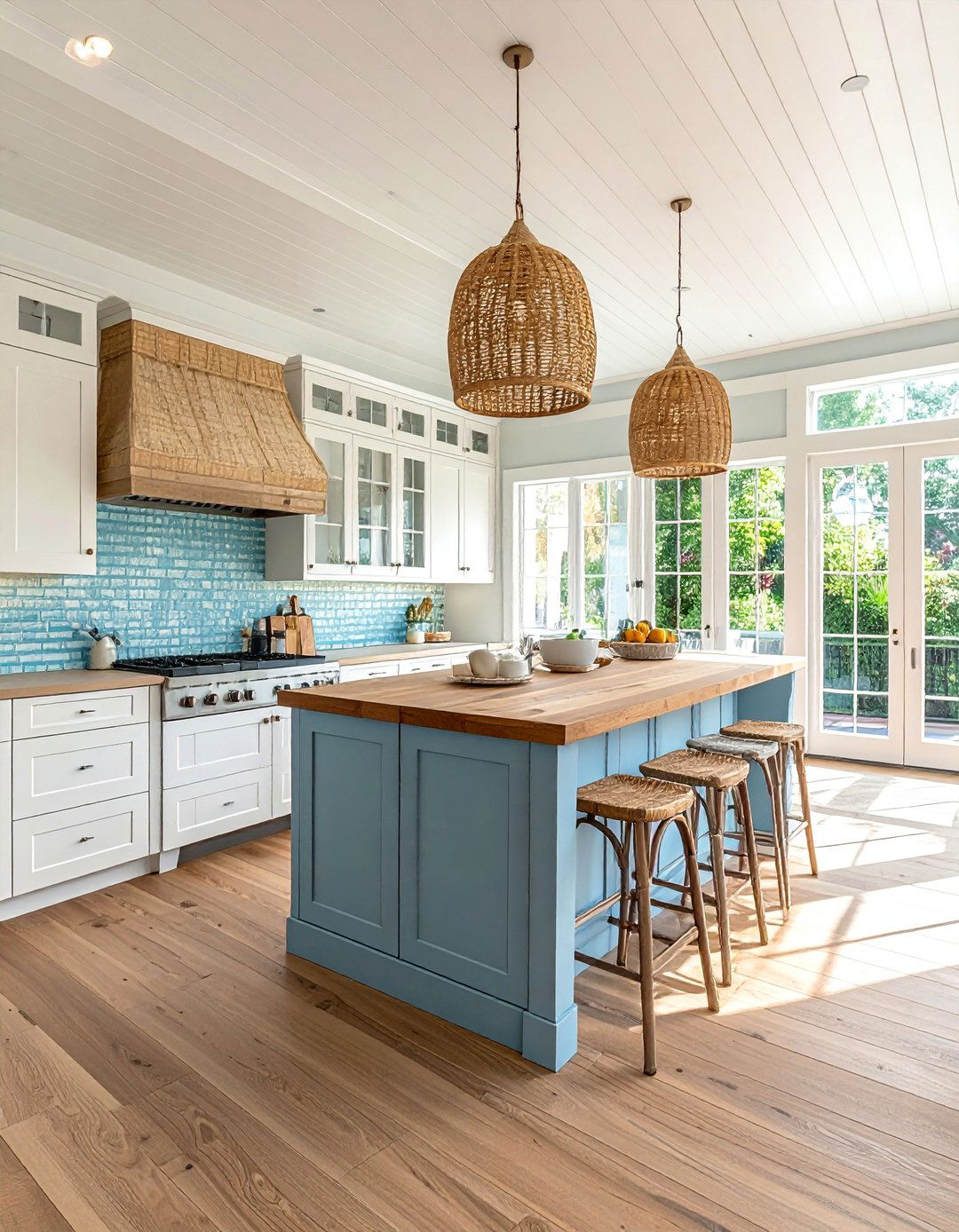 Coastal Themed Sunroom Kitchen - 15 Sunroom Kitchen Ideas for a Bright and Airy Space
