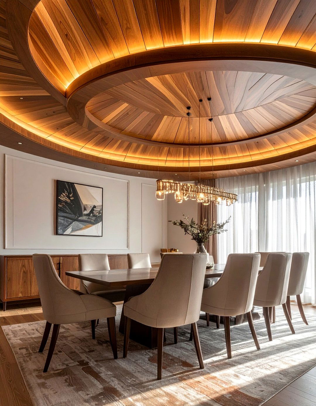 Coffered Barrel Ceiling with Integrated Lighting - 20 Barrel Ceiling Ideas for a Unique Architectural Feature