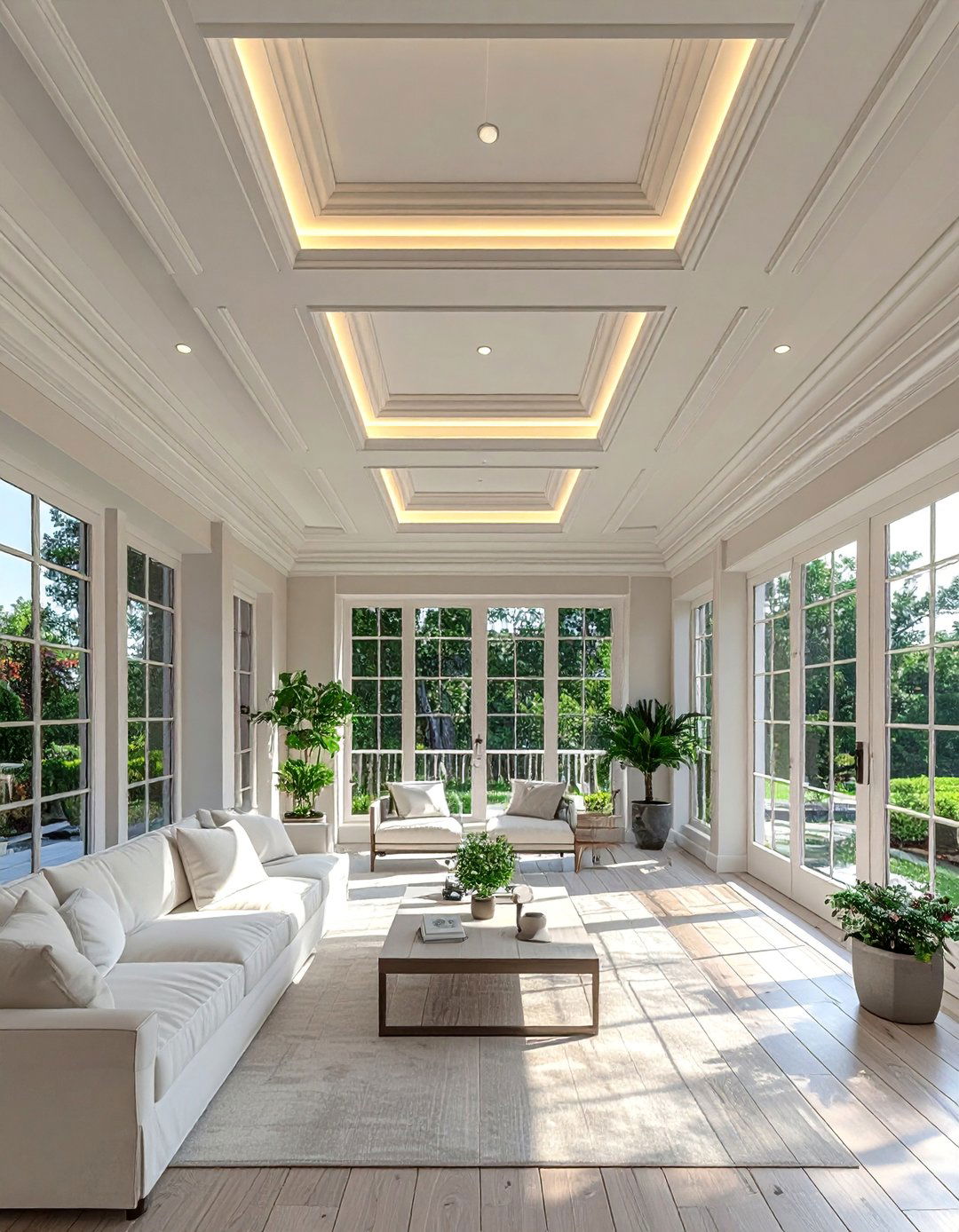 Coffered Sunroom Ceilings - 20 Sunroom Ceiling Ideas to Elevate Your Indoor-Outdoor Space