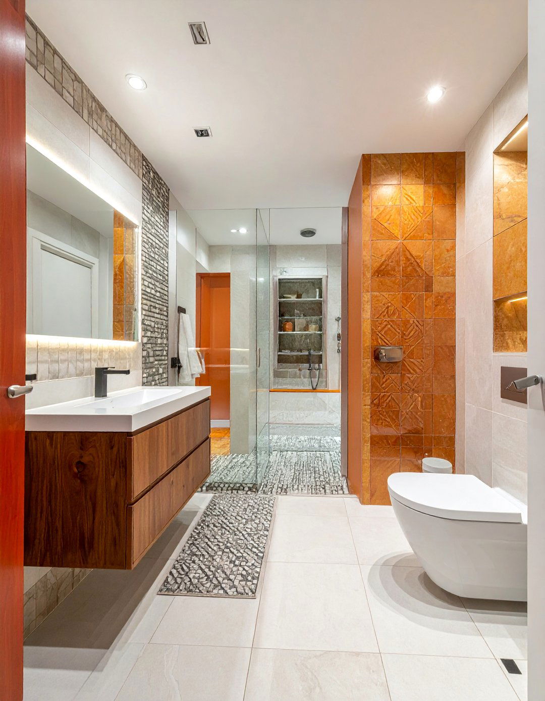 Color Coordinated Personal Zones - 15 His and Her Bathroom Ideas for a Shared Space