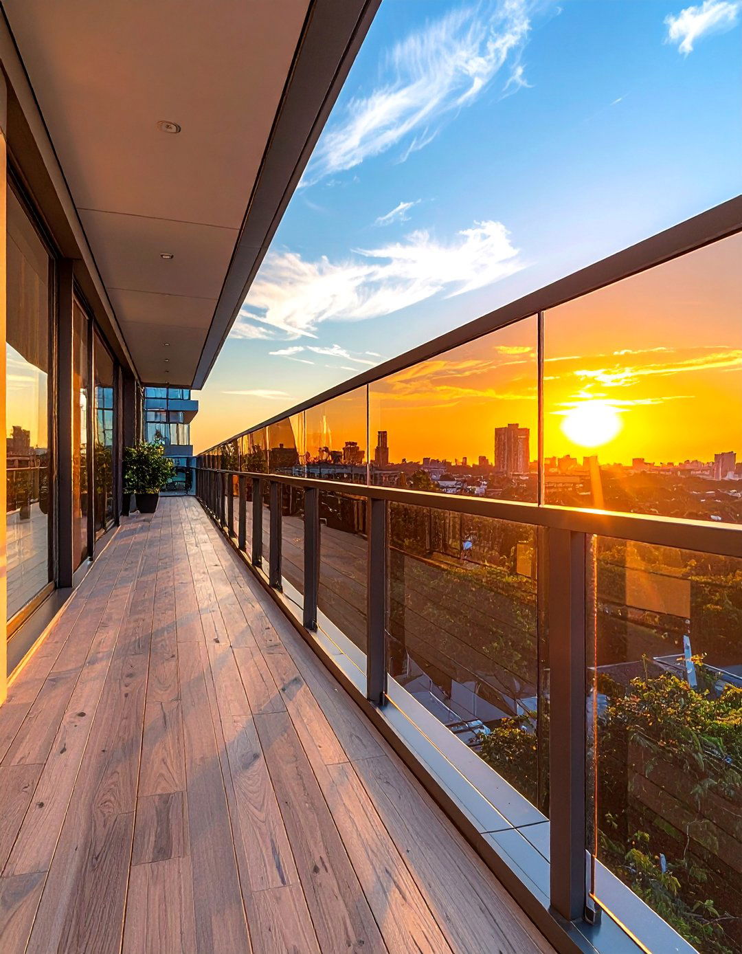 Colored Glass Panel Balcony Railing - 25 Balcony Railing Design Ideas for Stylish Homes