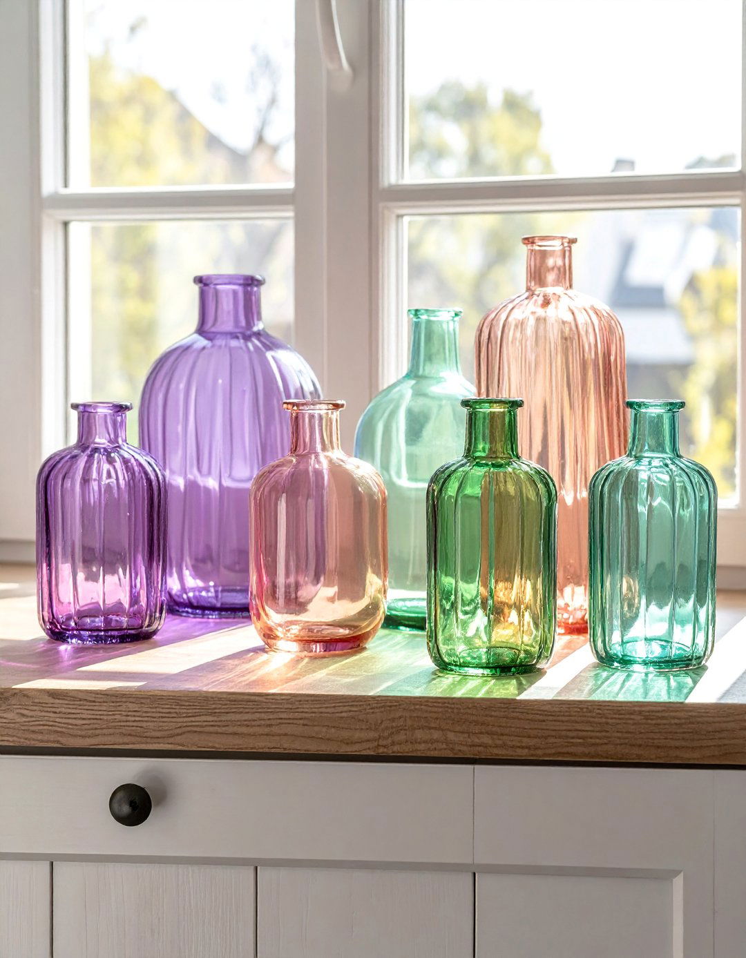Colorful Glassware and Vase Collection - 25 Danish Pastel Room Ideas for a Soft, Minimalist Aesthetic