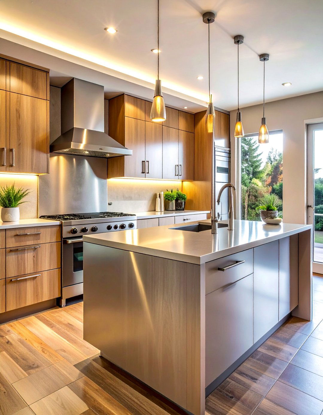 Combining Stainless Steel Appliances with Polished Chrome Fixtures - 25 Kitchens With Stainless Steel Appliances Ideas